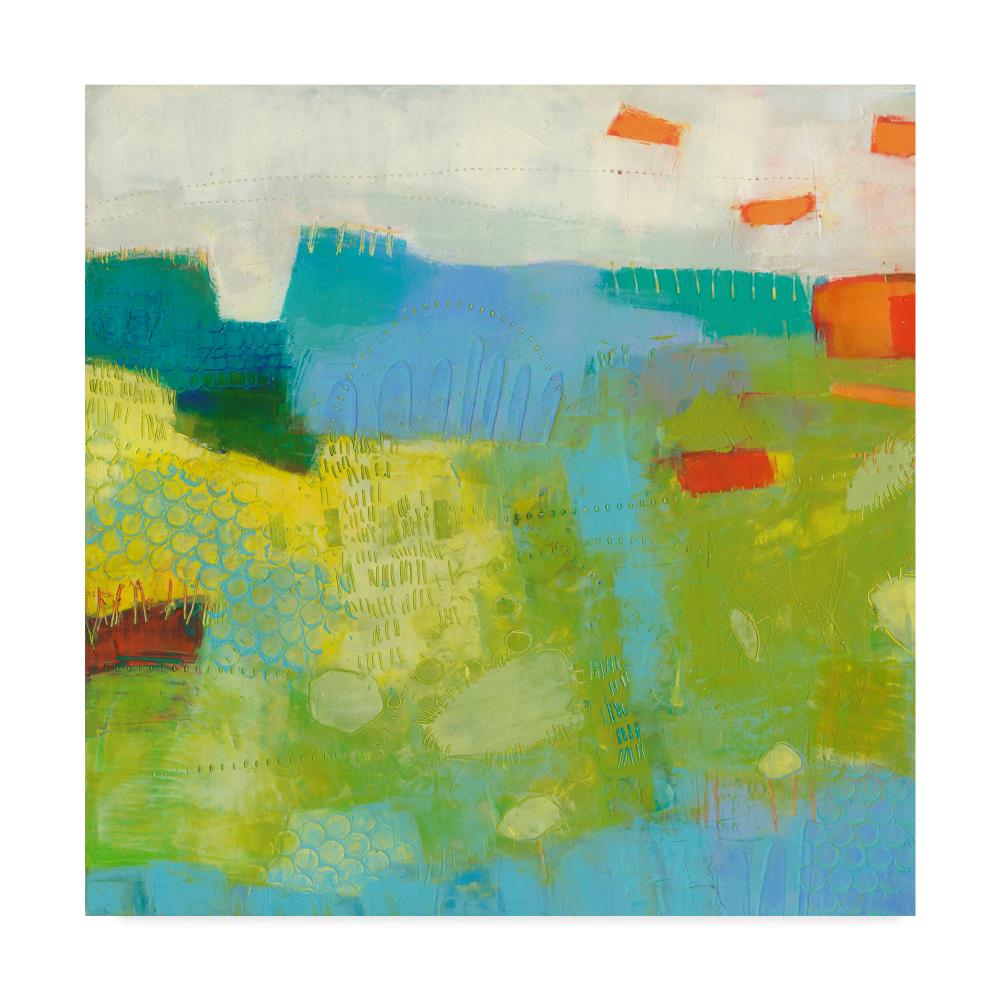 Trademark Fine Art WAG06529-C2424GG Framed 24-in H x 24-in W Abstract Print on Canvas