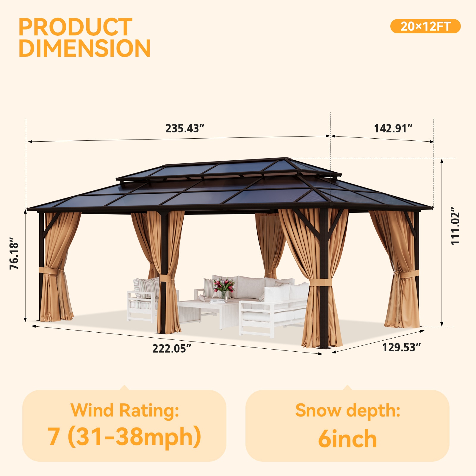 Bapipro BPGB11B44 Wood-Resin-Gazebos - View #6