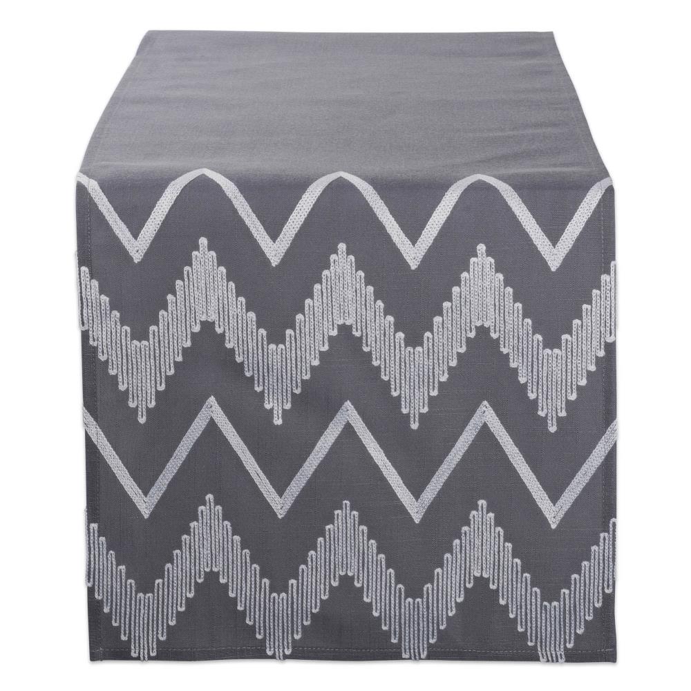 DII CAMZ10501 Gray Chevron Table runner