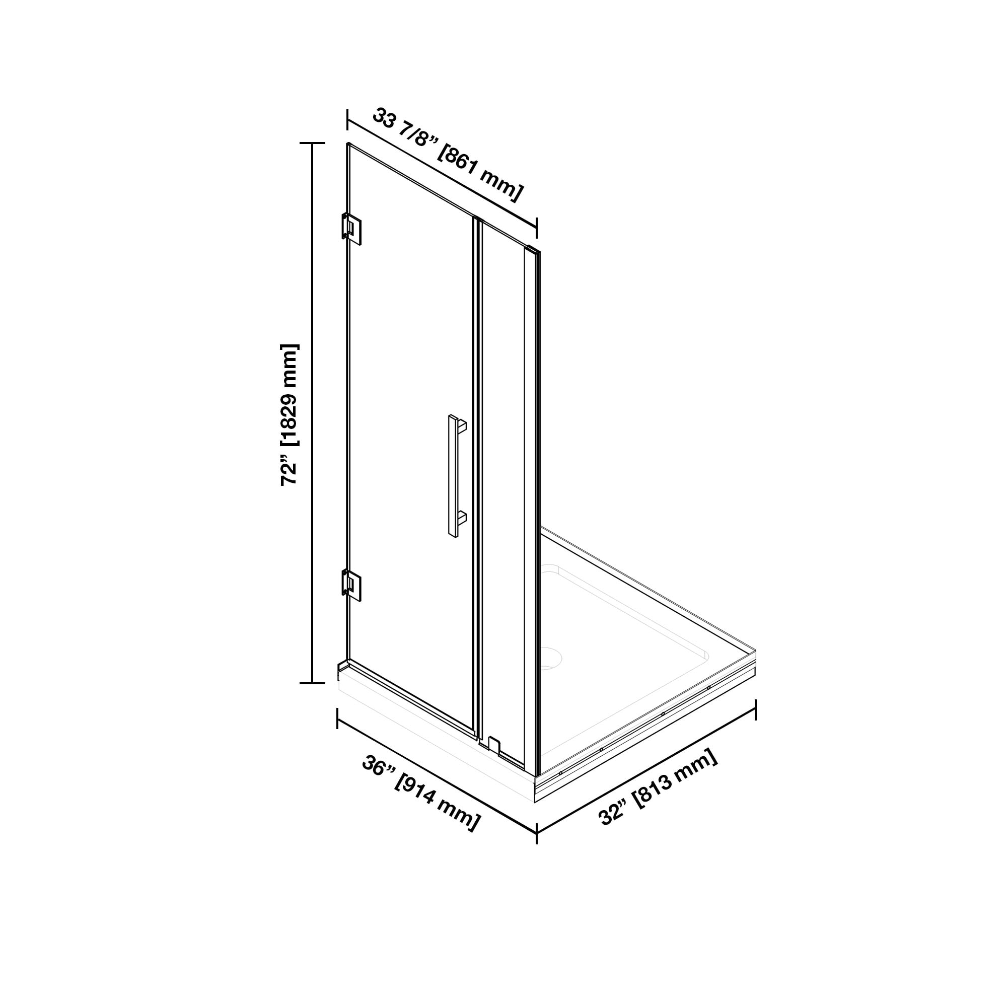 OVE Decors 15SKC-PANA36-SAT Alcove-Shower-Kit - View #4