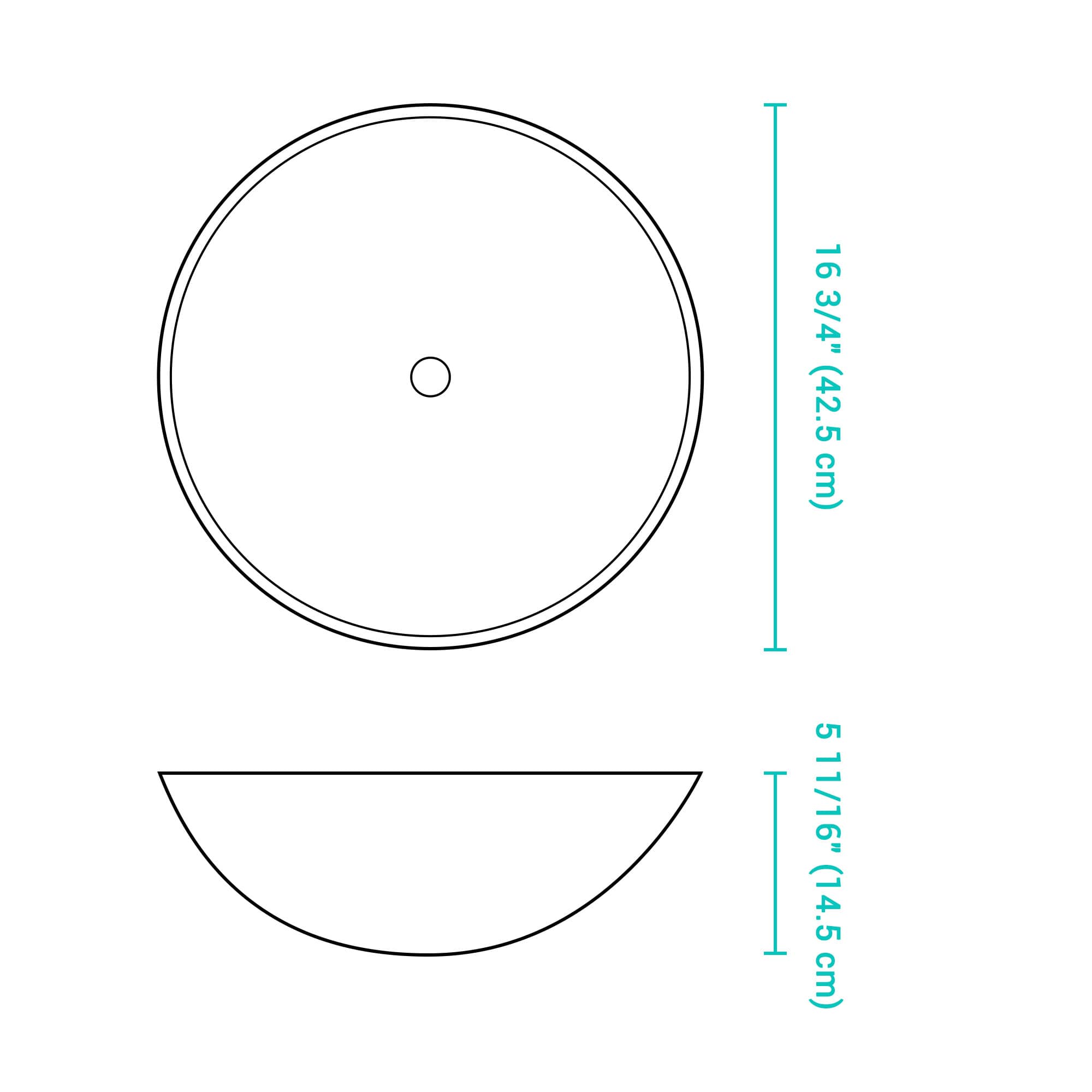 Yescom 80GSK004-425RND-LO Bath-Sink - View #8