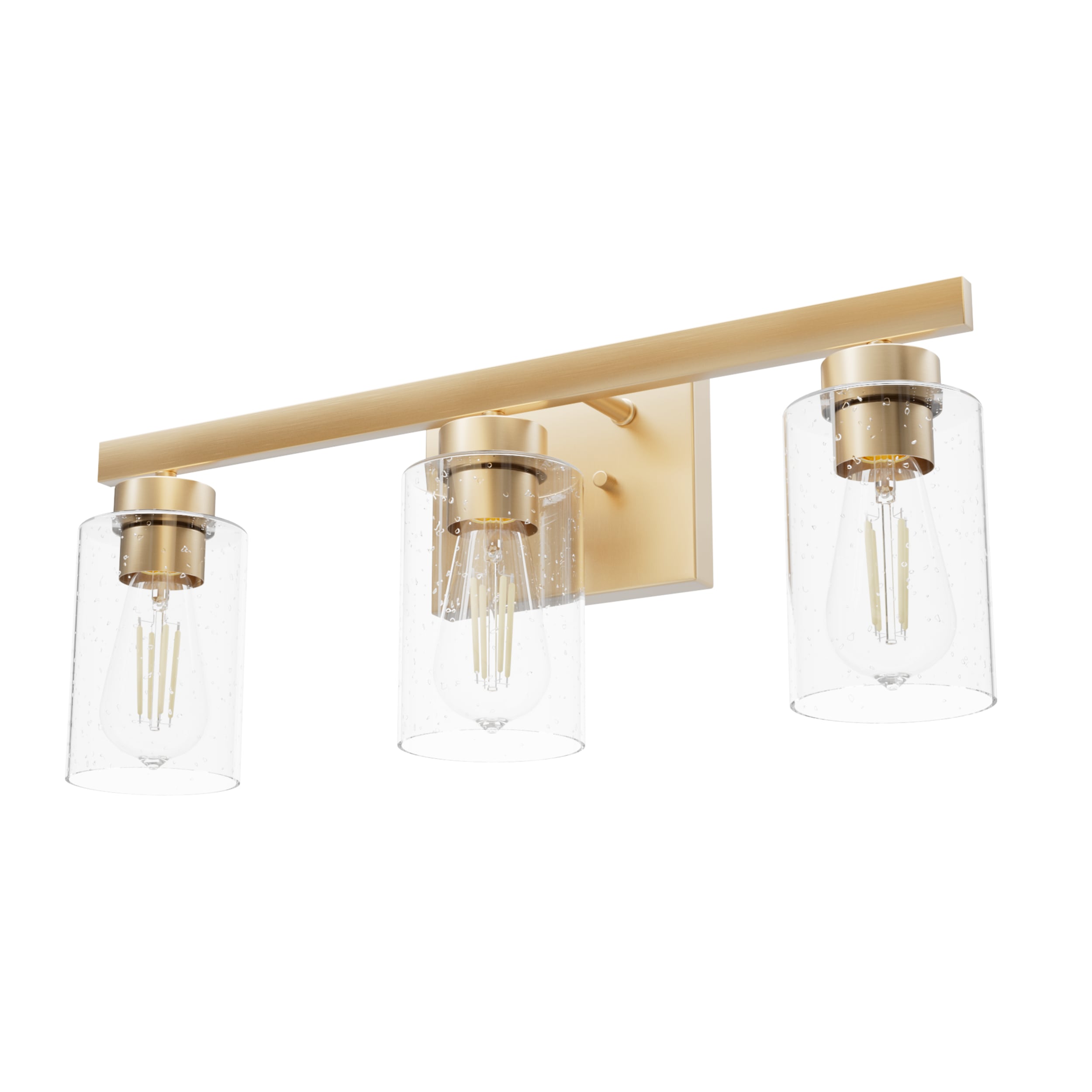Hunter 13078 Hartland 22-in 3 -Light Satin Gold Transitional Vanity light