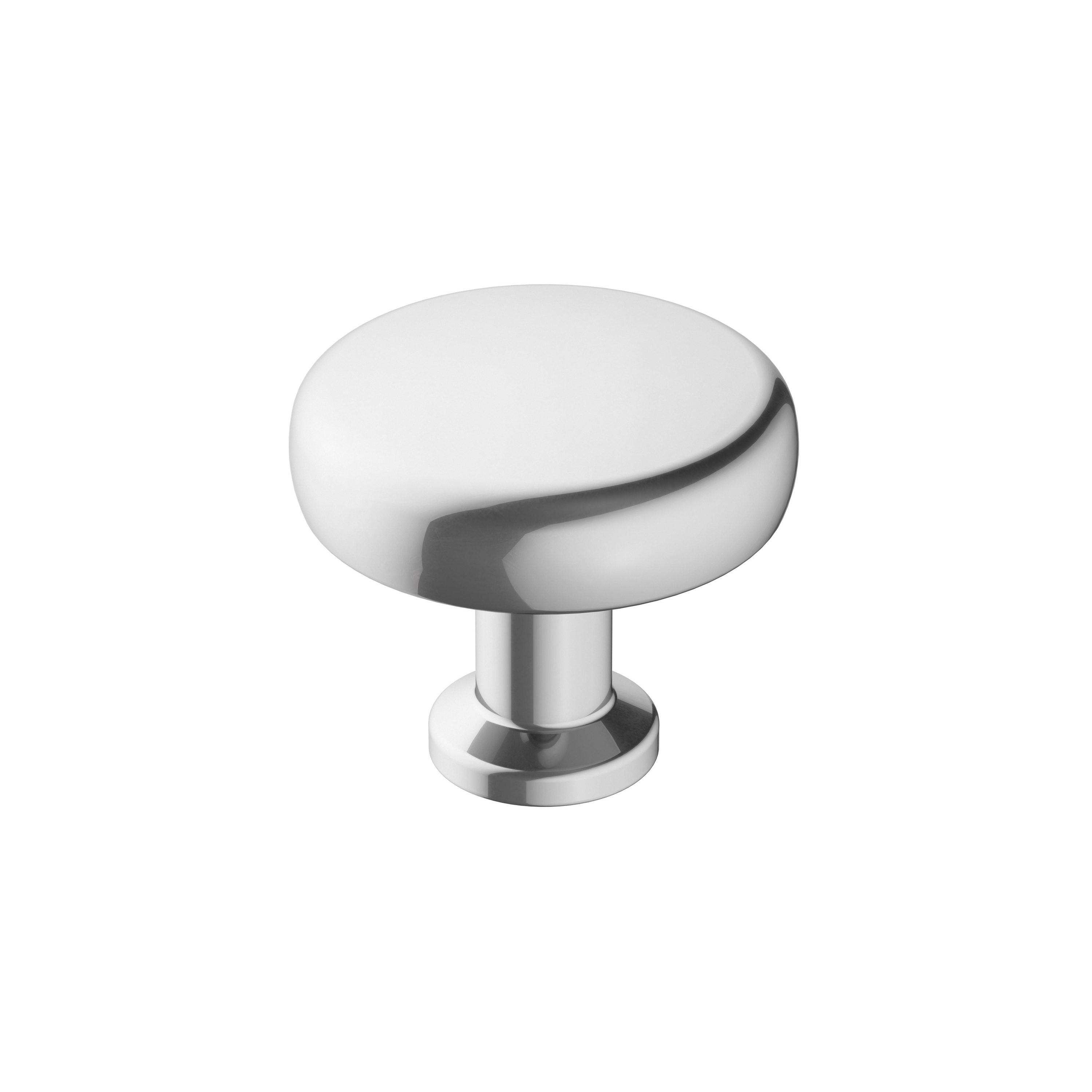 Amerock BP3678026 Factor 1-1/4-in Polished Chrome Round Contemporary Cabinet Knob
