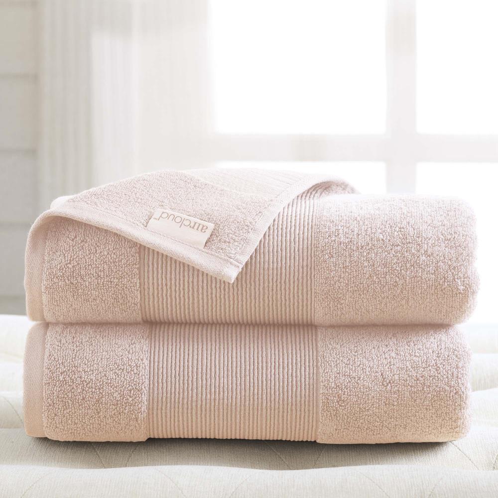 Amrapur Overseas 4-Piece Blush Cotton Quick Dry Bath Towel Set (4pk  Spunloft Bath Sheet) in the Bathroom Towels department at