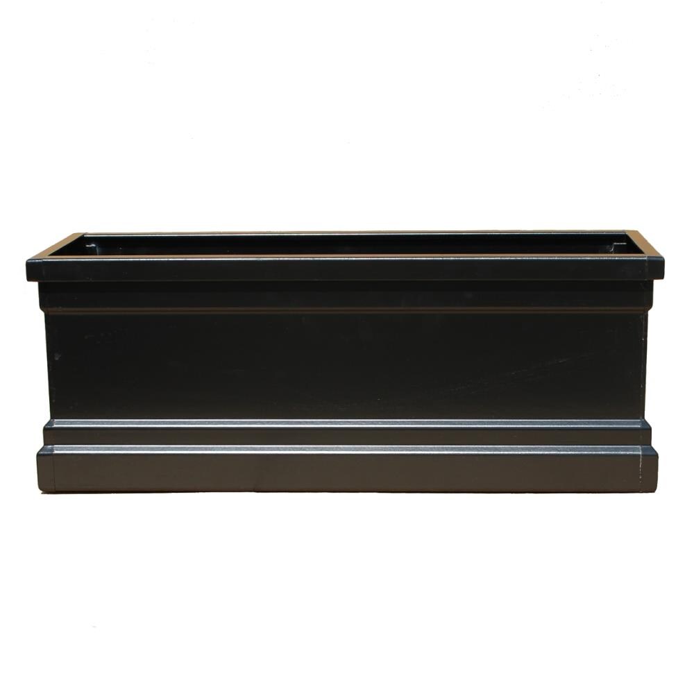 Outdoor Distinctions PB-072B08P9 72-in W x 9-in H Black Fiberglass Window Box