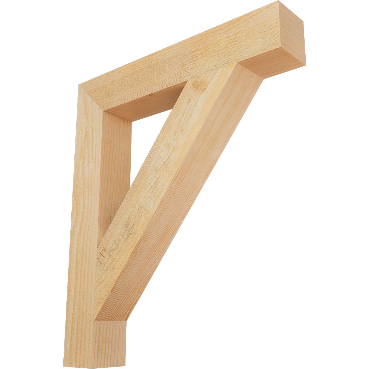 Ekena Millwork BKT04X24X28TRA05RDF Traditional block rough sawn 4-in x 24-in x 28-in Douglas fir Brown Wood Standard bracket