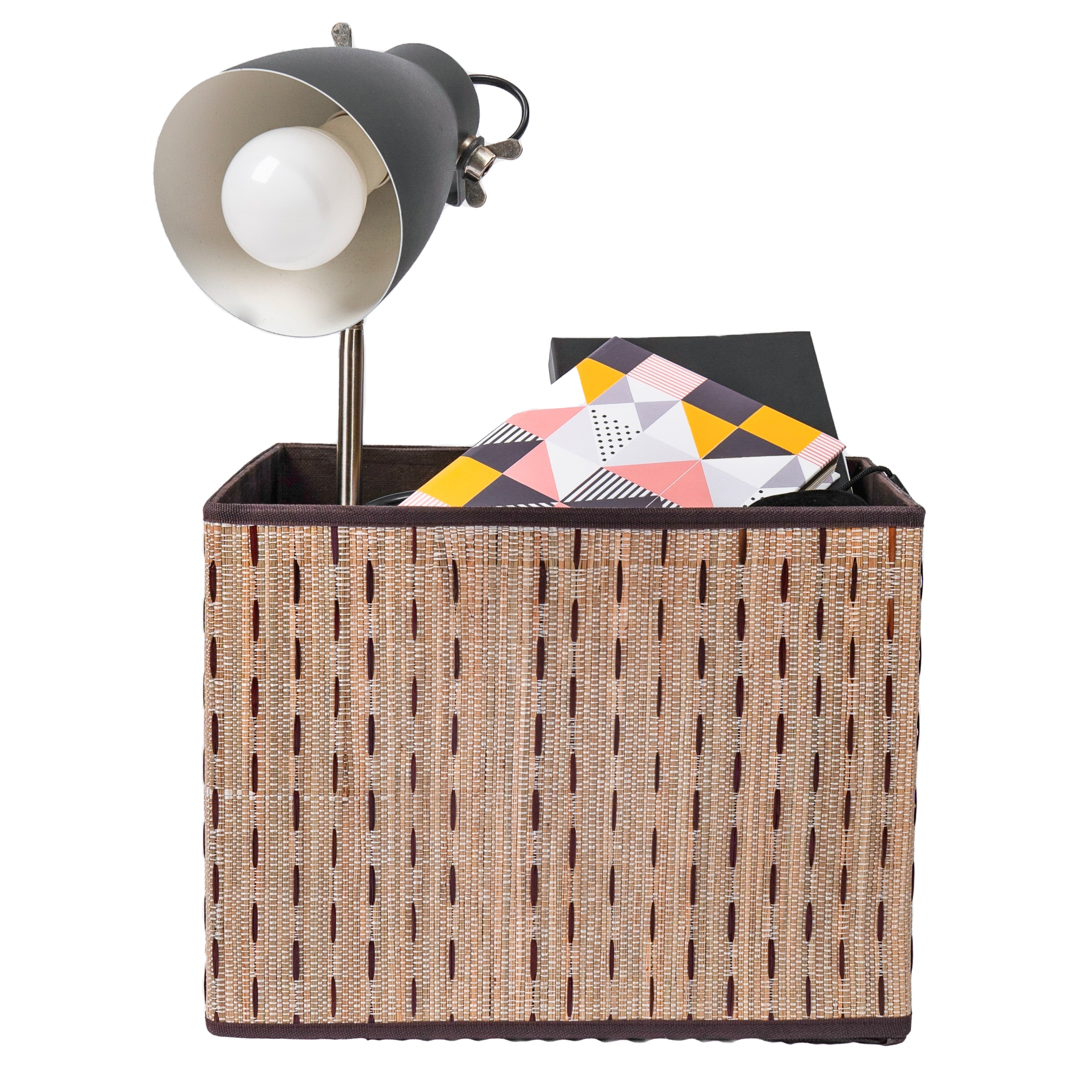 Vintiquewise QI004425-G 1 -lb Brown Wood Storage Trunk