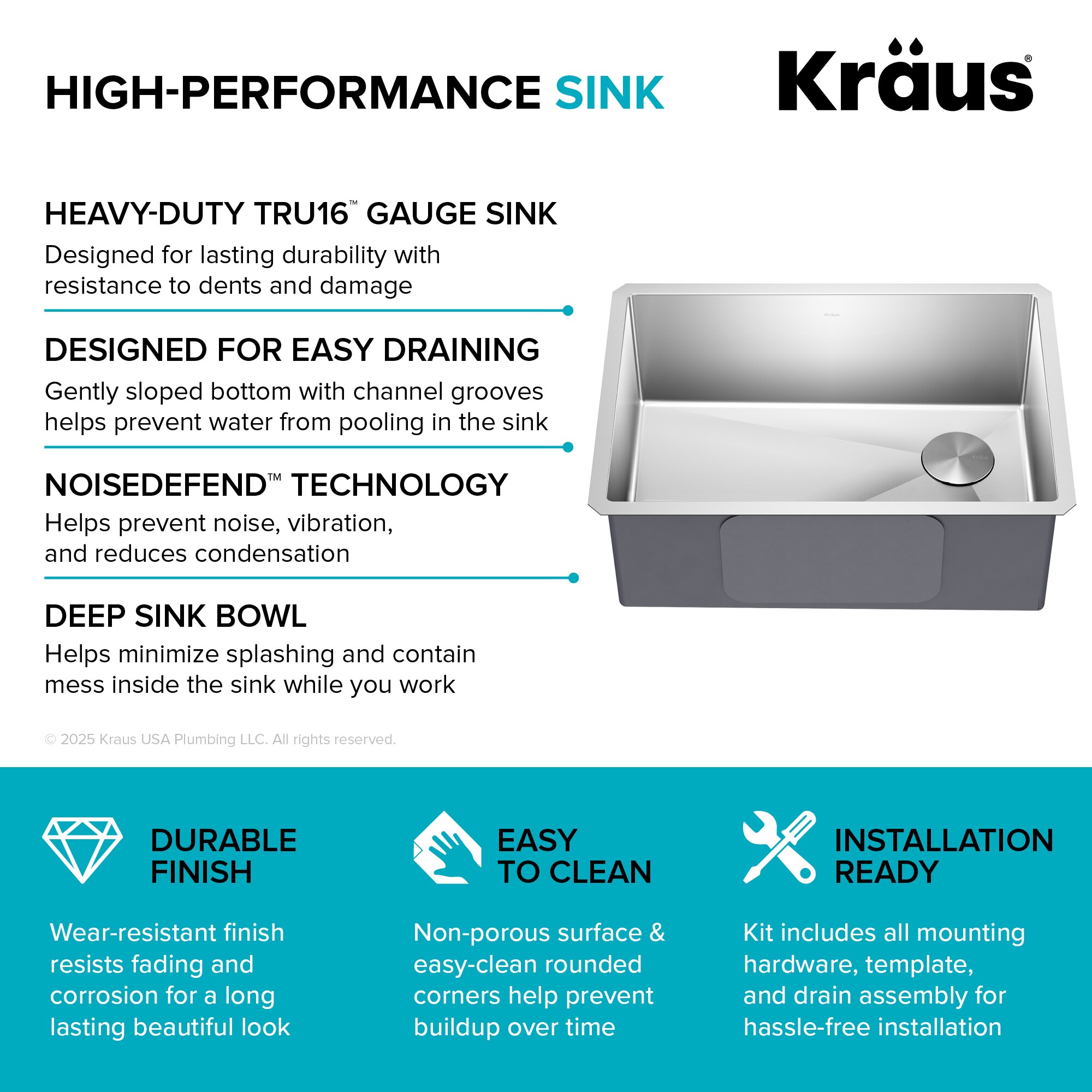 Kraus KHU110-27 Kitchen-Sinks - View #12