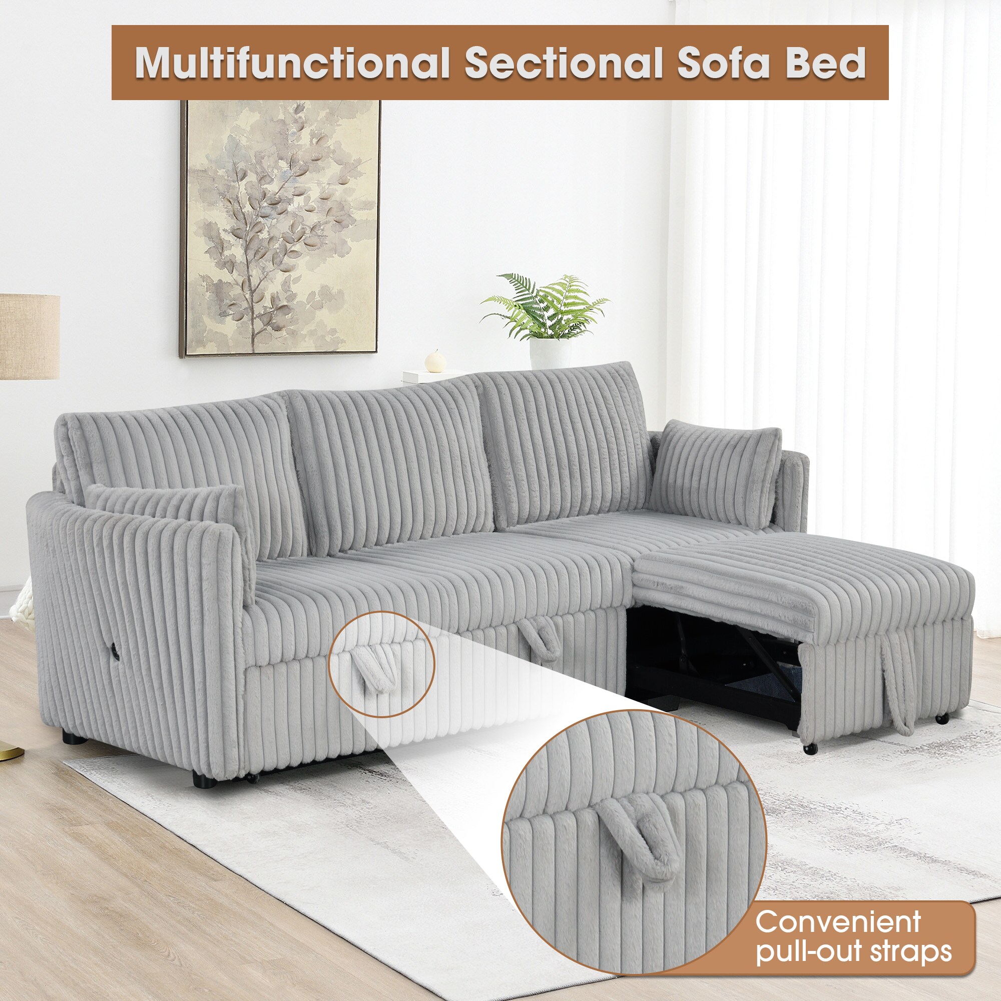IHOMEadore MDSL64002GY-3SEAT Sofas-Loveseats - View #6