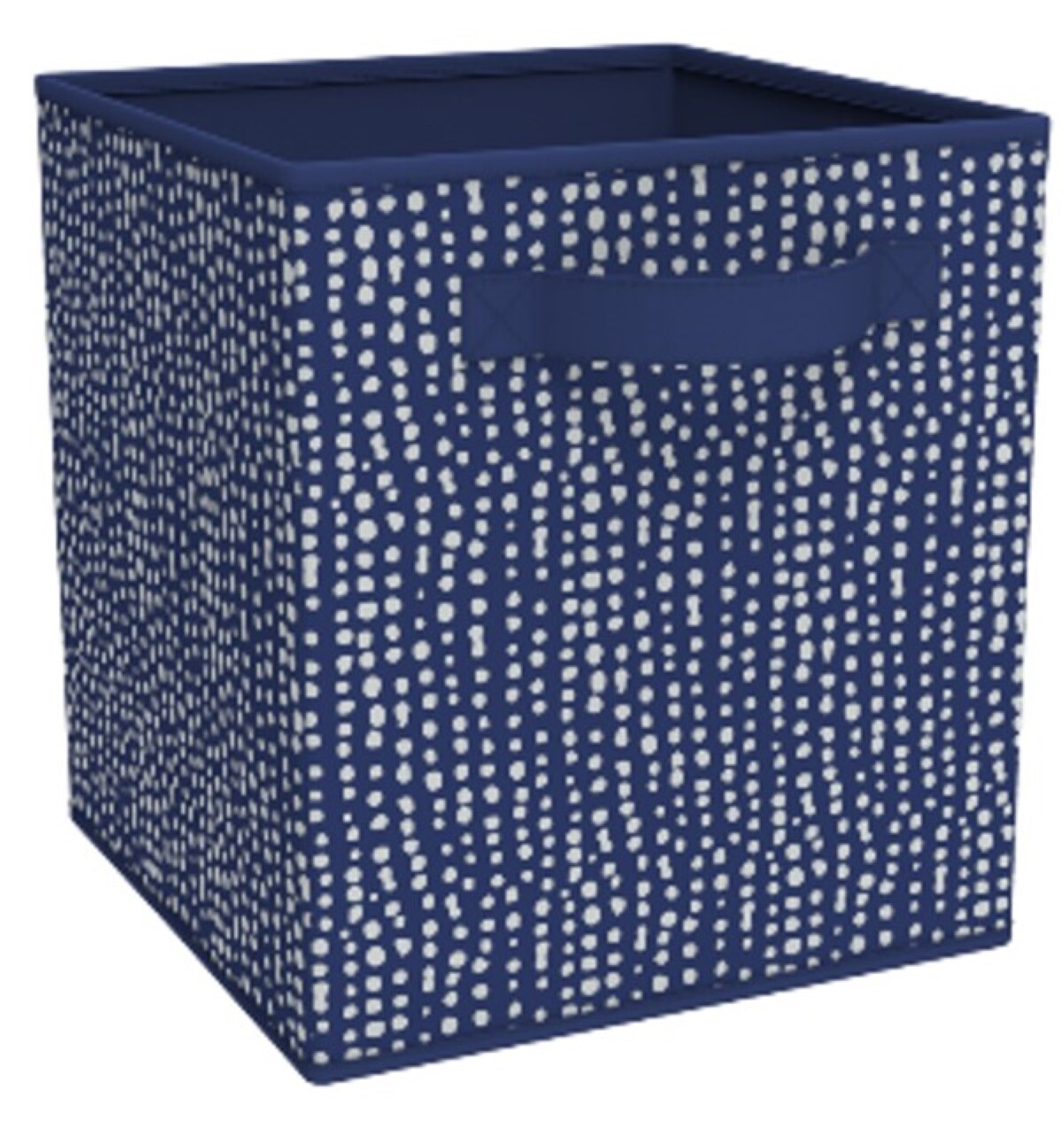 ClosetMaid 5325600 Cubeicals 10.5-in W x 11-in H x 10.5-in D Navy Dot Fabric Collapsible Bin