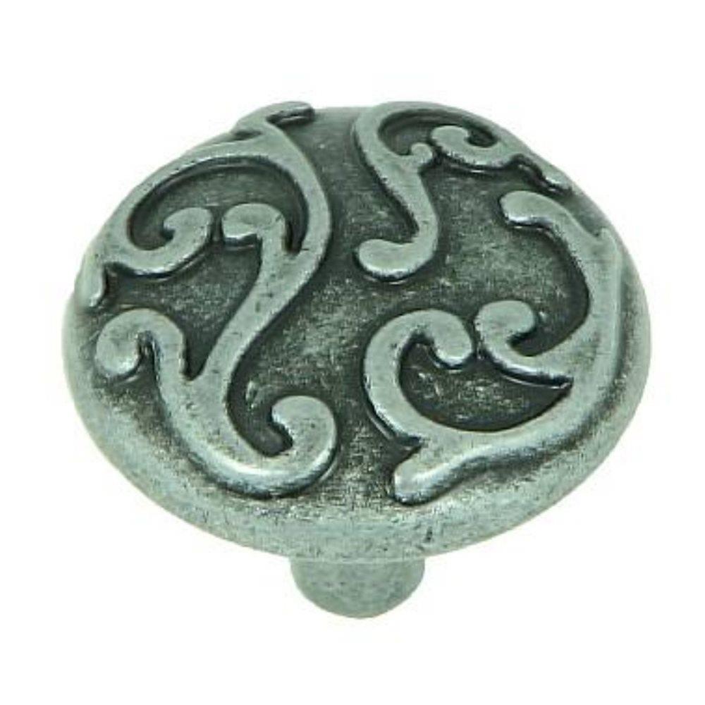 Stone Mill Hardware CP82460H-SI Ivy Swedish iron Round Traditional Cabinet Knob