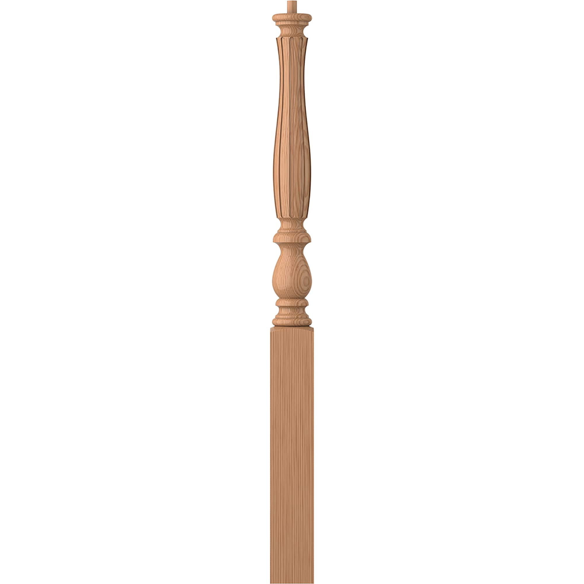 L.J. Smith Stair Systems LJF-3910-AL Harbor 3.25-in x 43-in Unfinished Alder Starting Stair Newel Post