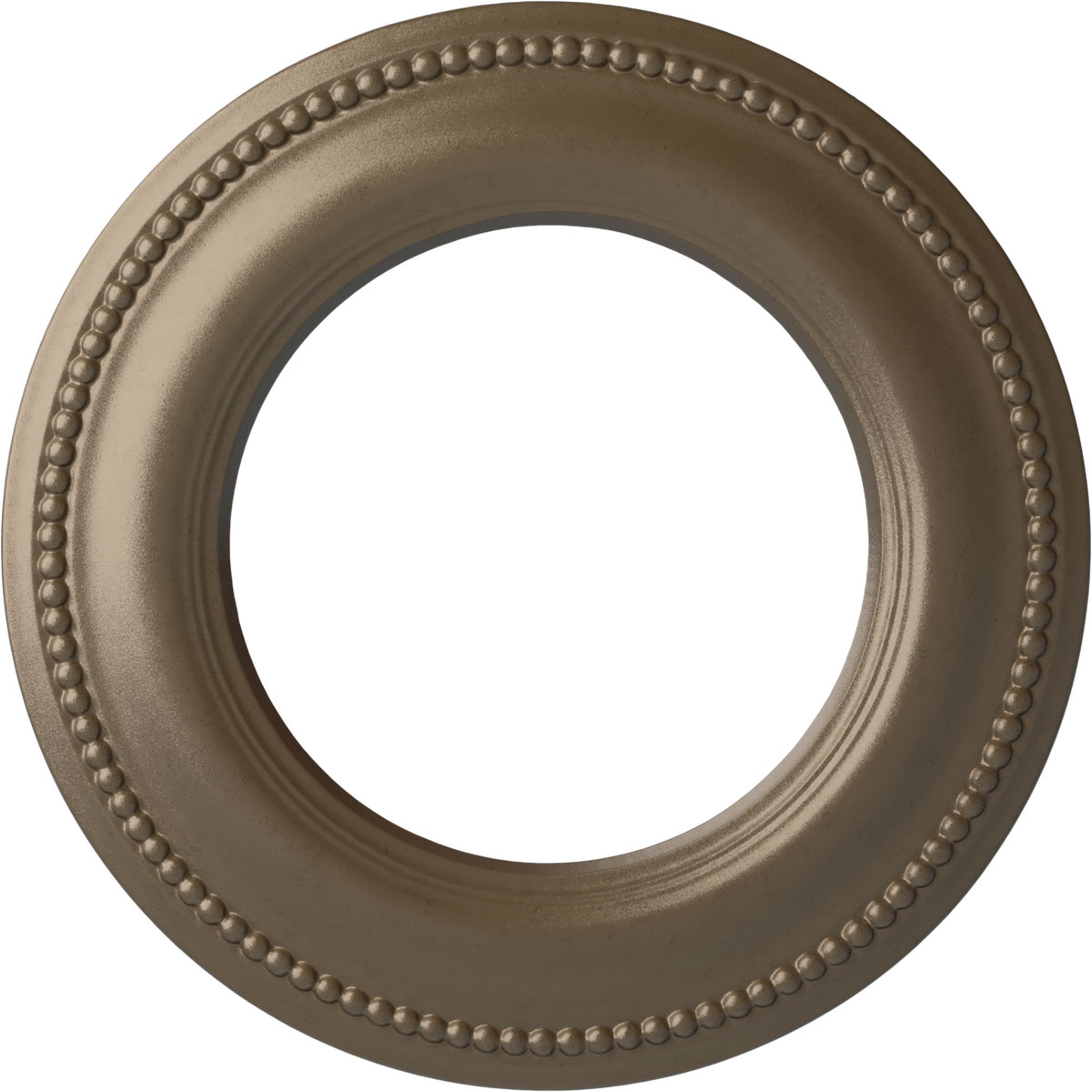 Ekena Millwork CM13BRWSS Bradford Classic 13-in W x 13-in L Painted Warm Silver Polyurethane Whole Ceiling Medallion