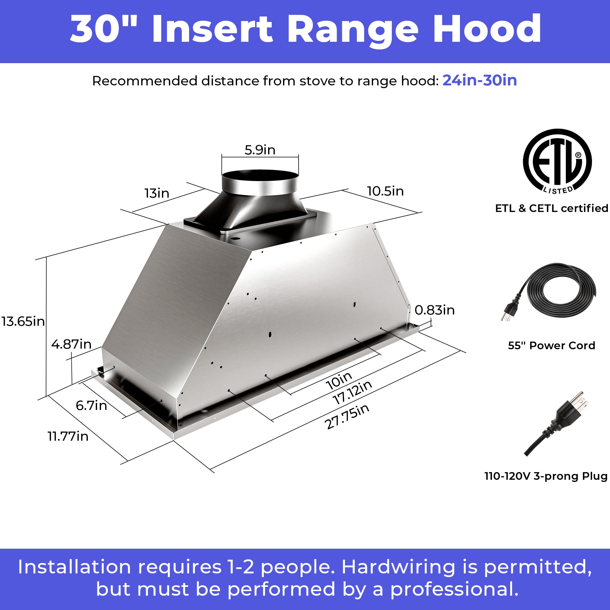 DZS DNAB01-36BG Undercabinet-Range-Hoods - View #10
