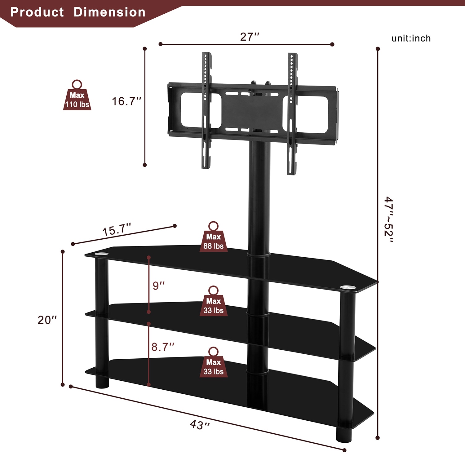 SINOFURN SYA440040BN Tv-Stands - View #3