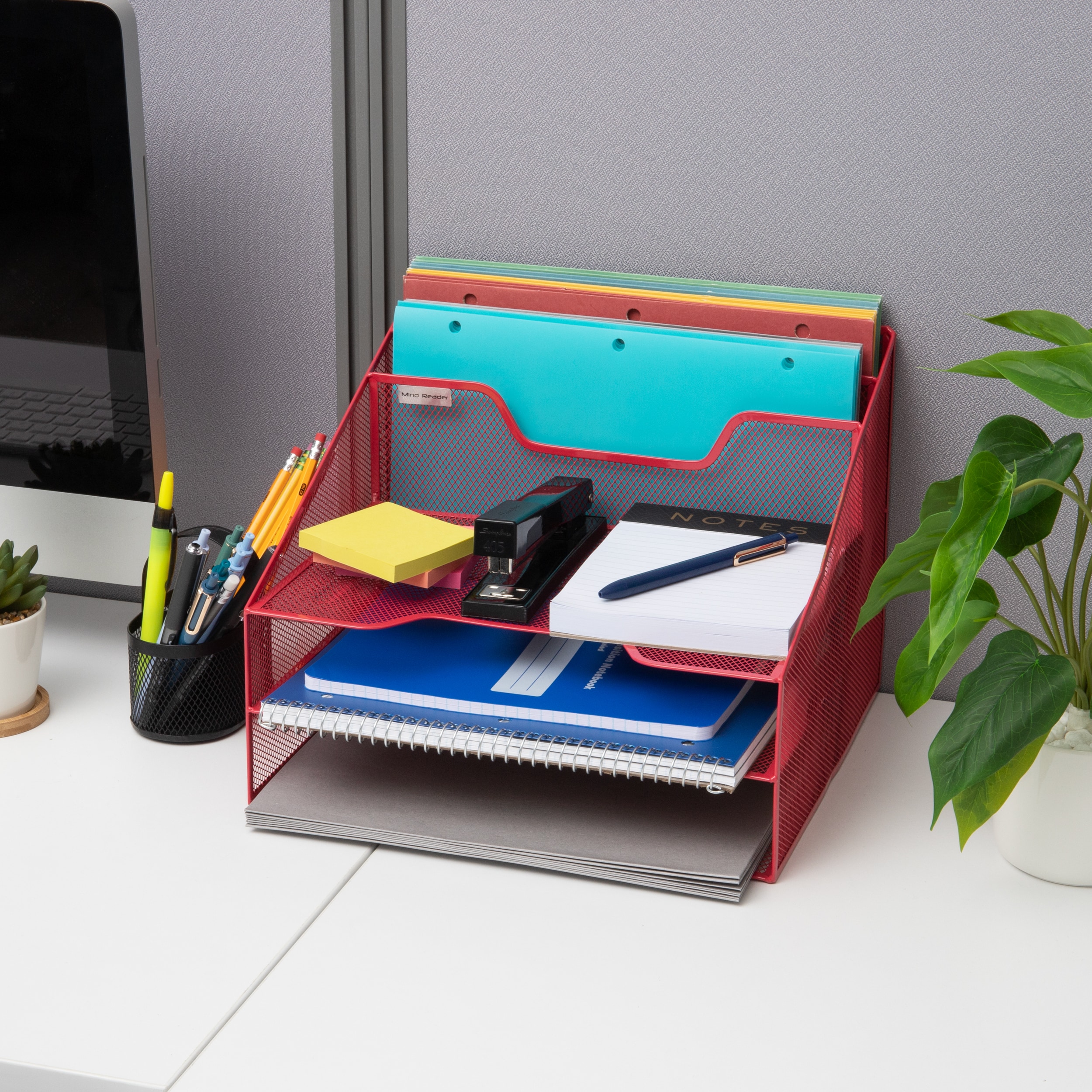 Mind Reader MESHBOX5-RED Desktop-Organizers - View #6