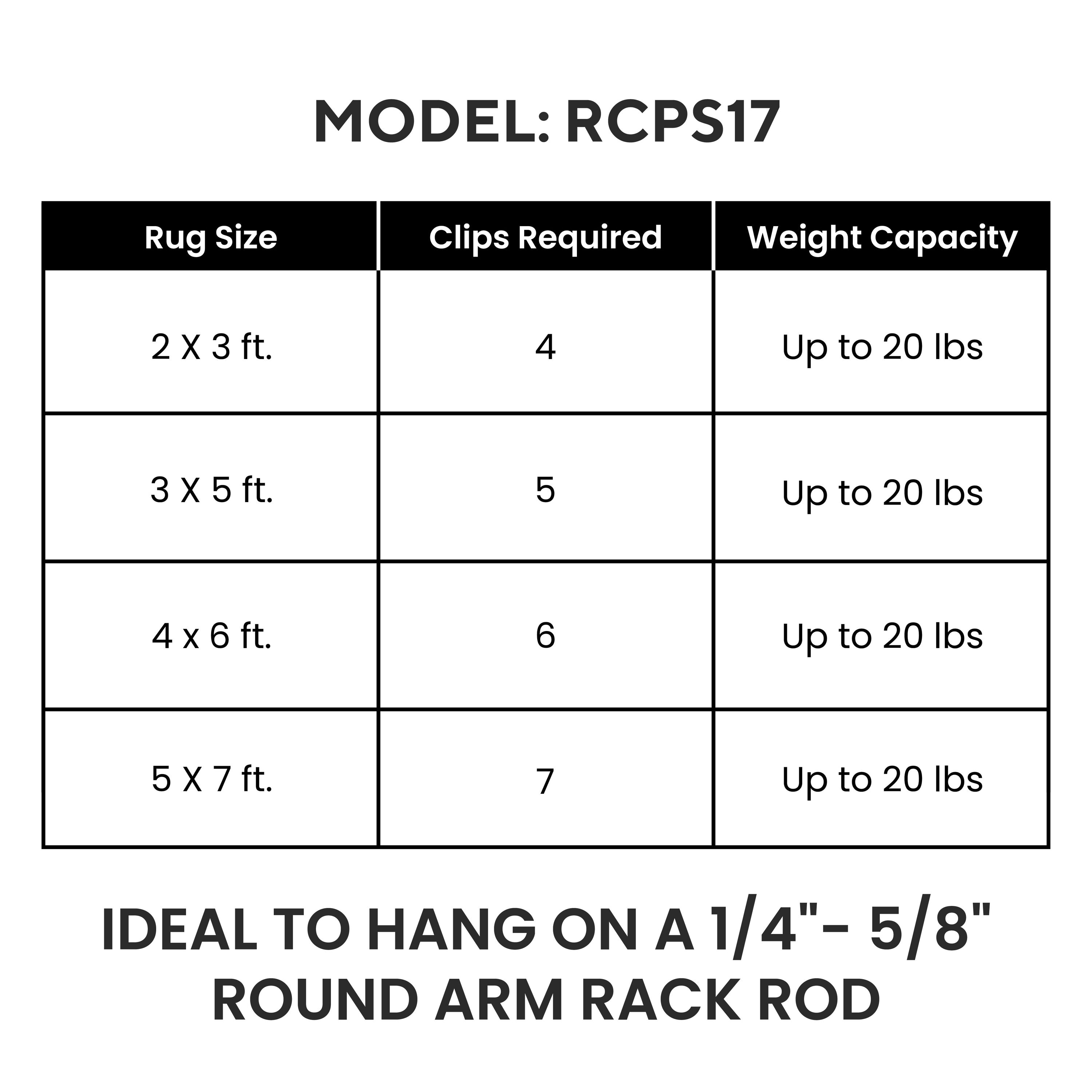 Small Rug Hanging Clips Wire Back Clips (RCPS20) / 10