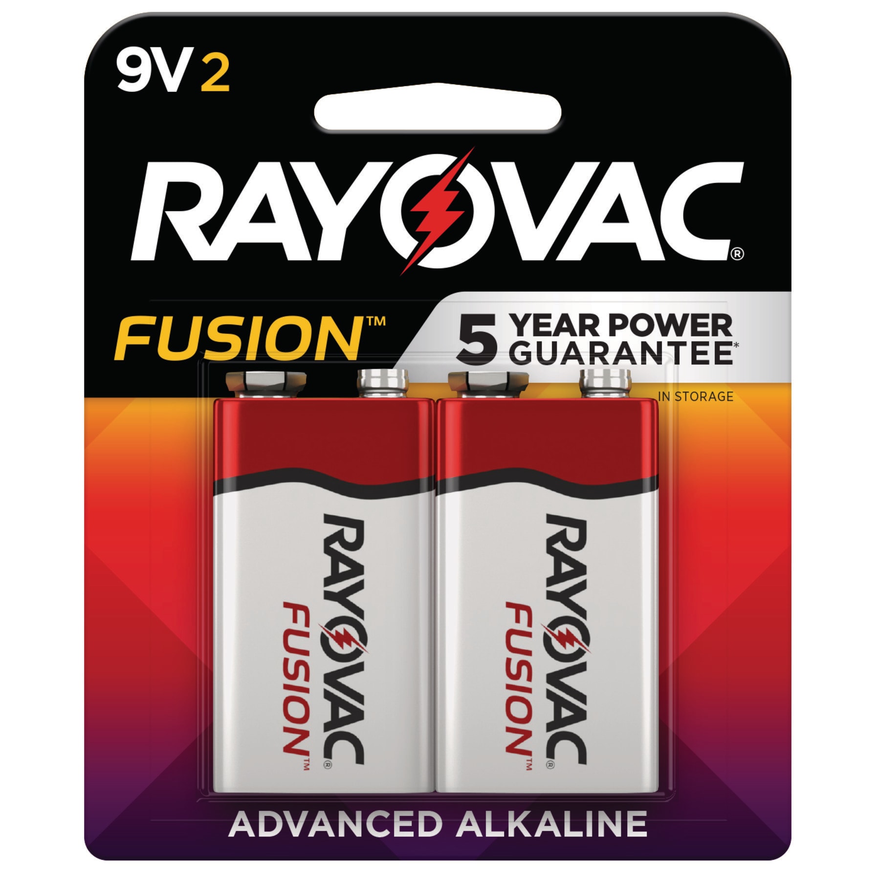 De stad mosterd Panorama Rayovac Fusion Alkaline 9-Volt Batteries (2-Pack) in the 9-Volt Batteries  department at Lowes.com