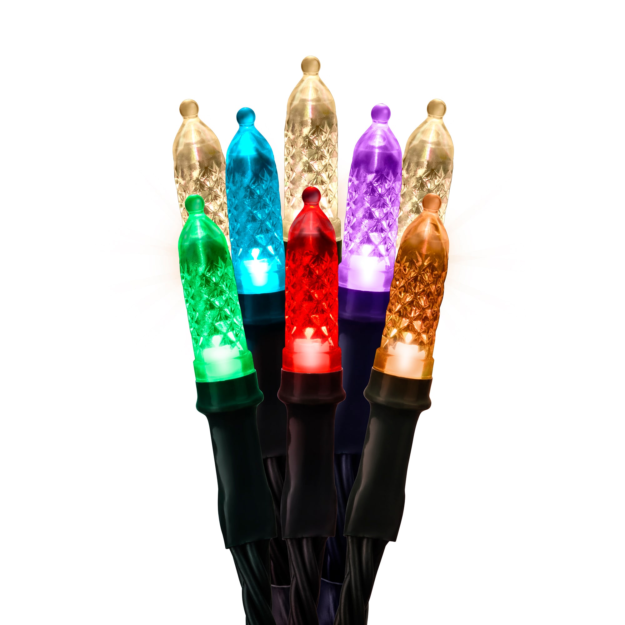 GE 100 -Count 32.8-ft Twinkling Multicolor LED Plug-In Timer in the ...