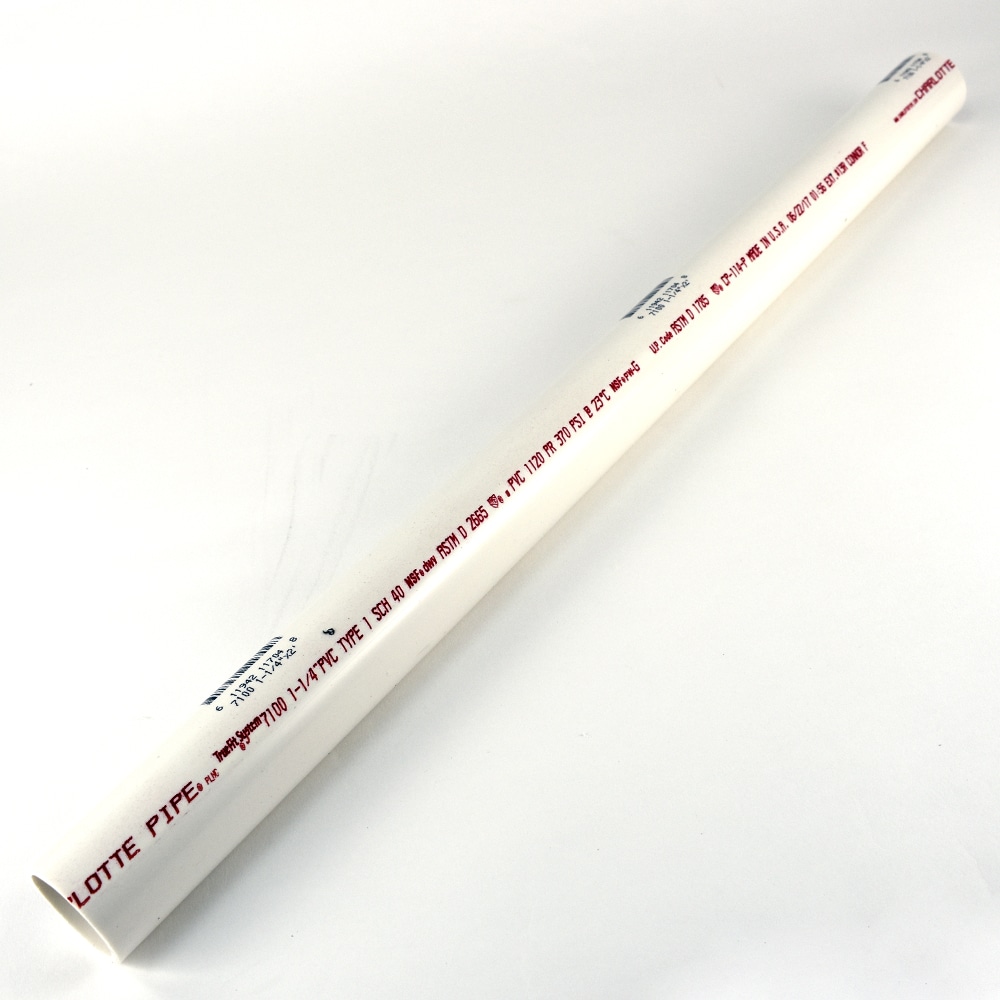 PVC Pipe & Fittings Pipe Diameter 1-1/4-in