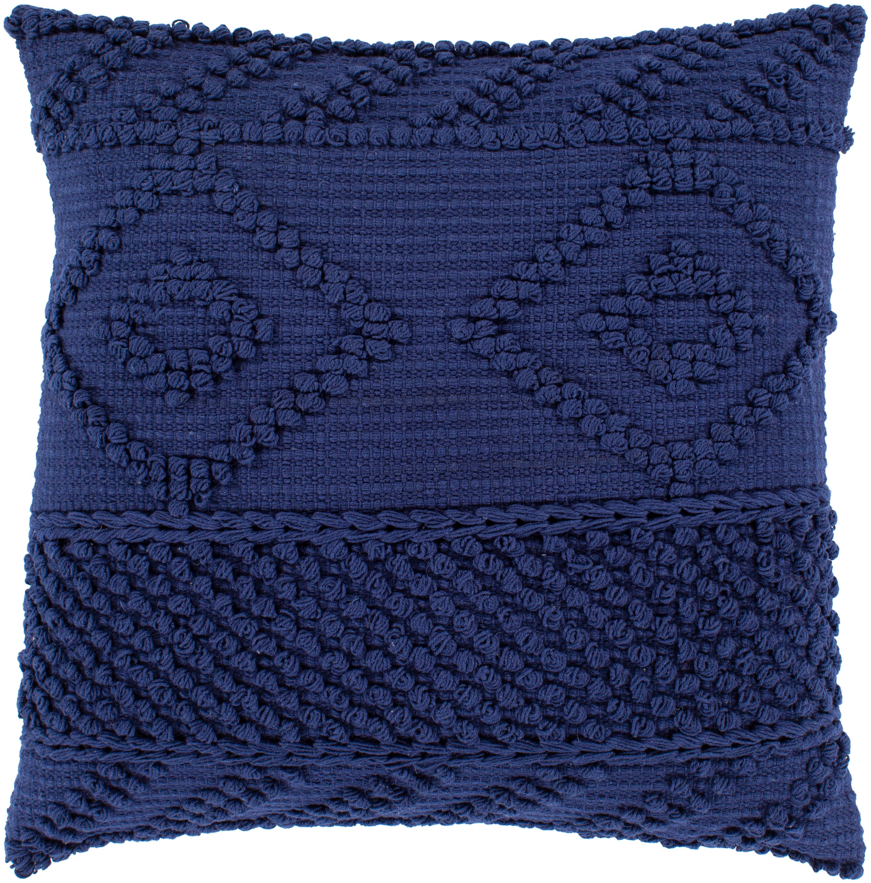 Livabliss MDO002-2020P Merdo 20-in x 20-in Navy Square Indoor Decorative Pillow