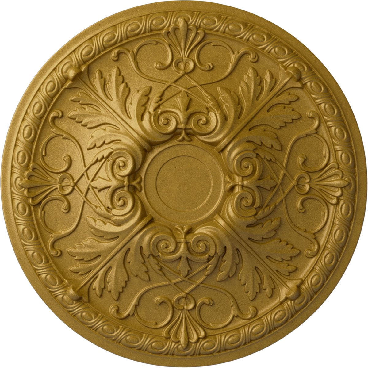 Ekena Millwork CM26TNPGS Tristan 26-in W x 26-in L Painted Pharaohs Gold Polyurethane Whole Ceiling Medallion