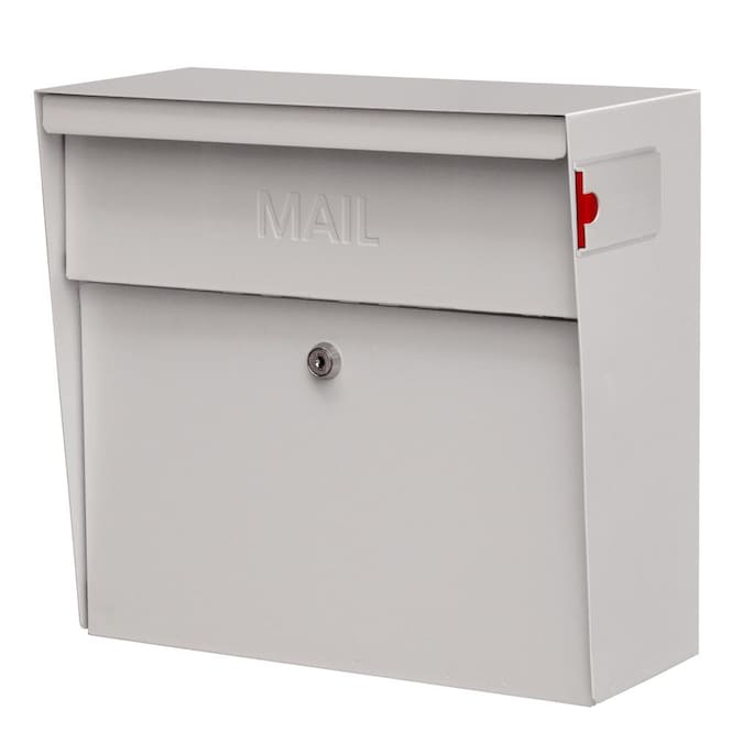 Mail Boss Metro Large Metal White Wall Mount Locking Mailbox In The Mailboxes Department At Com - Modern White Wall Mounted Mailbox