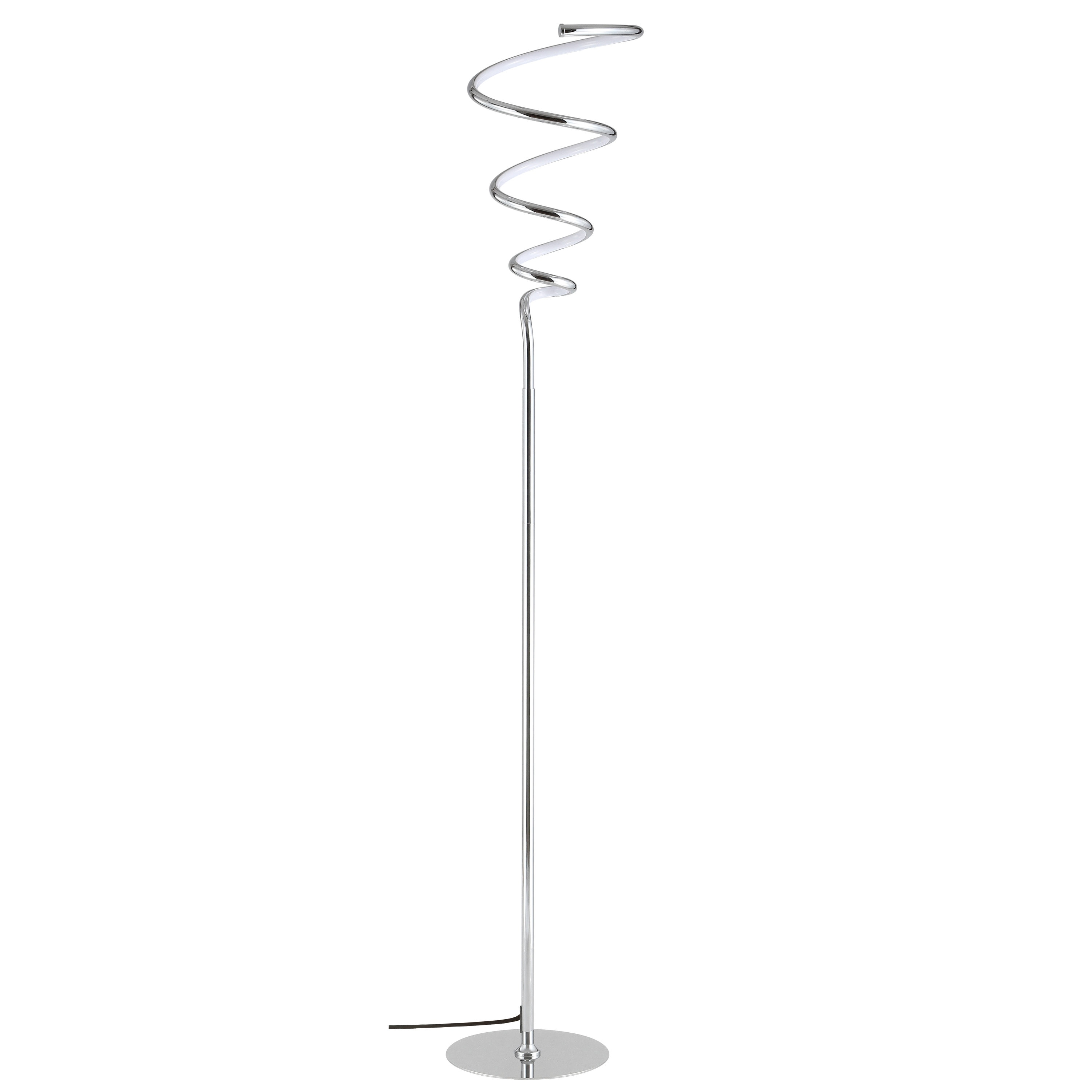 Arc 60.5" Black Polished Steel Modern LED Floor Lamp