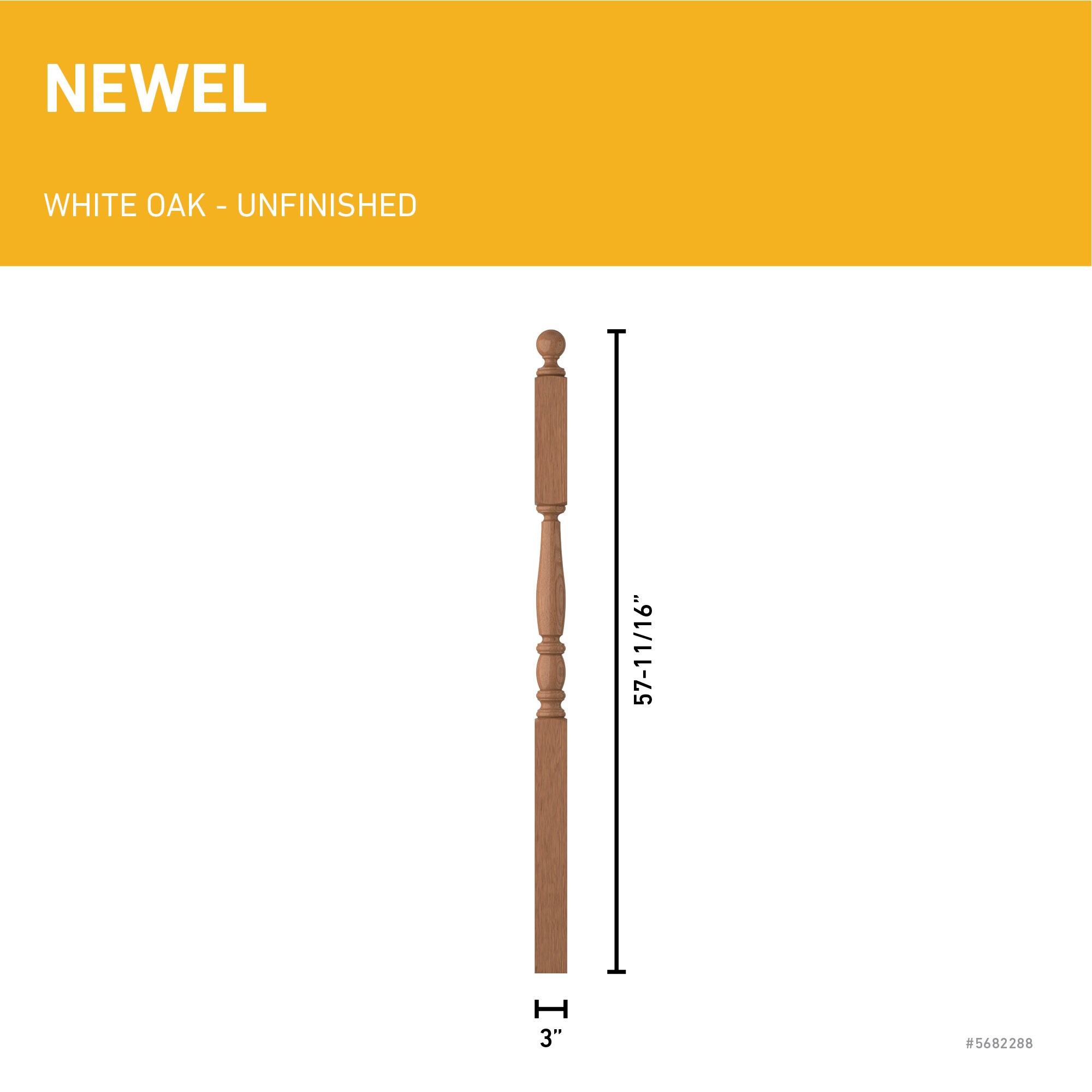 L.J. Smith Stair Systems LJP-3245BT-WO Interior-Stairpart-Newel-Posts - View #3