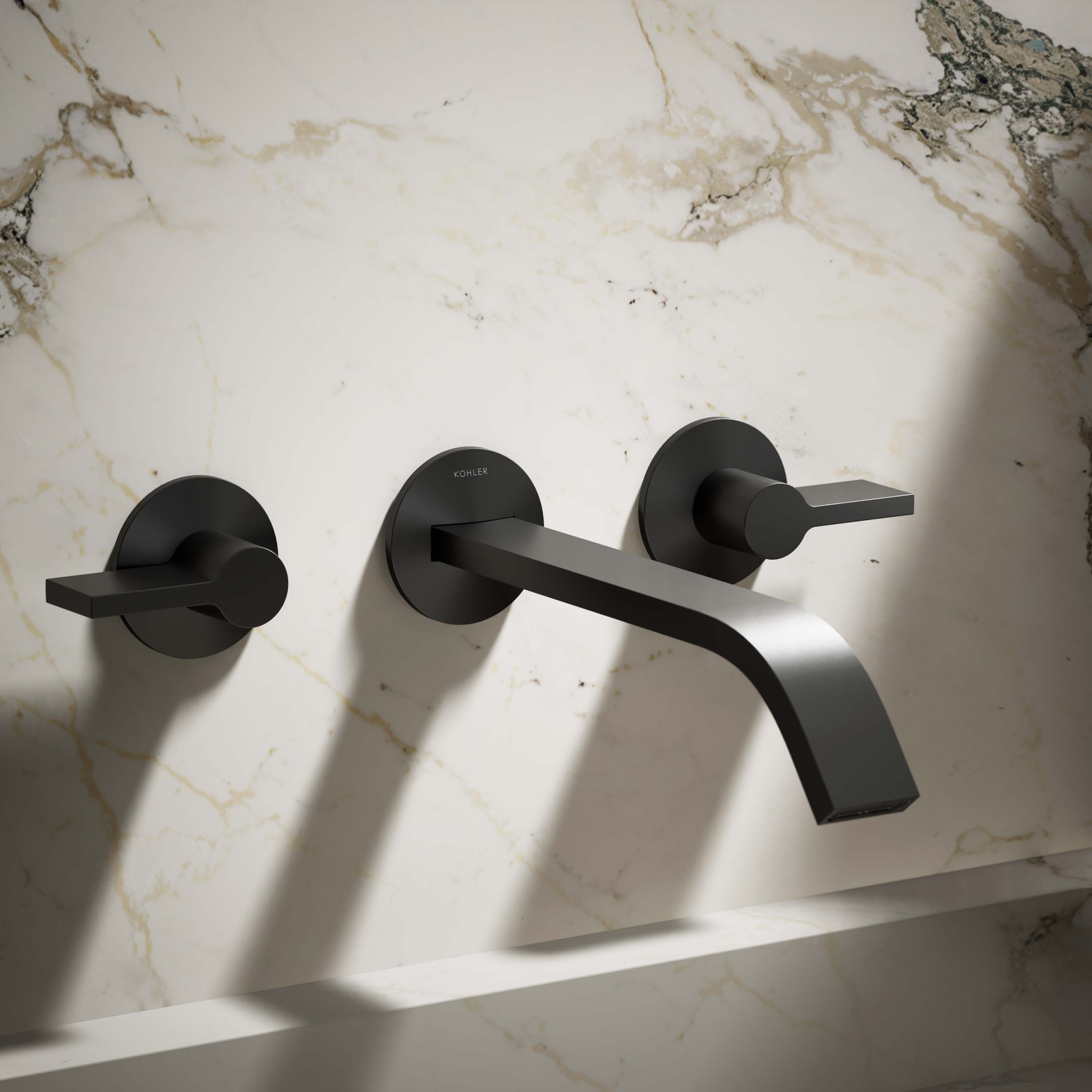 KOHLER K-T23888-BL Components Matte Black Universal Fit Bathtub Spout ( Escutcheon Included )