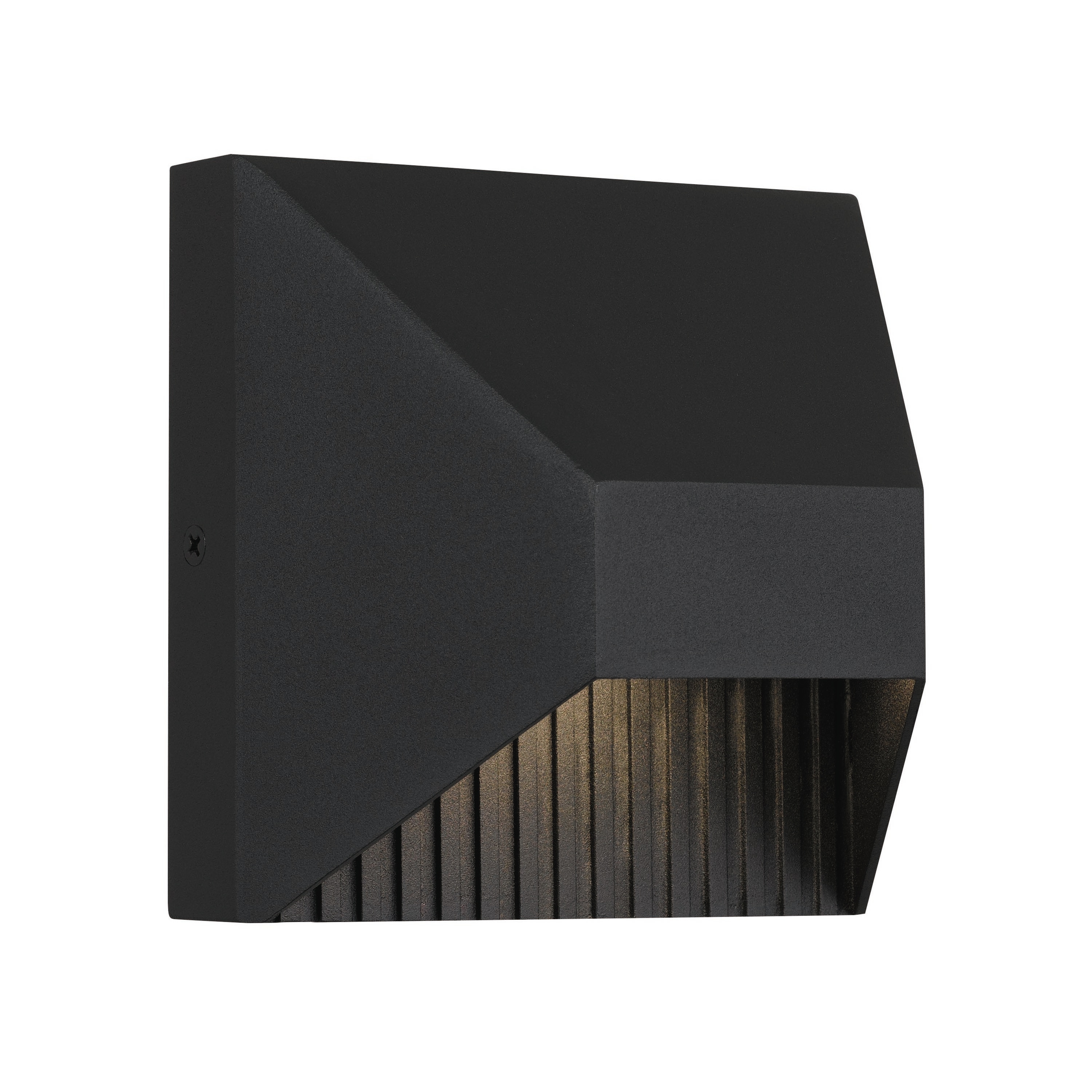 Flynama 5.13-in W 1 -Light Black Hardwired Damp rated LED Wall Sconce