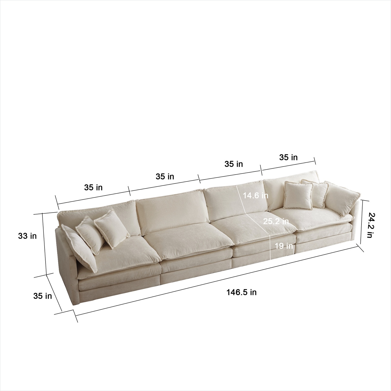 SUNCREAT PYST4488AYRK Sofas-Loveseats - View #6