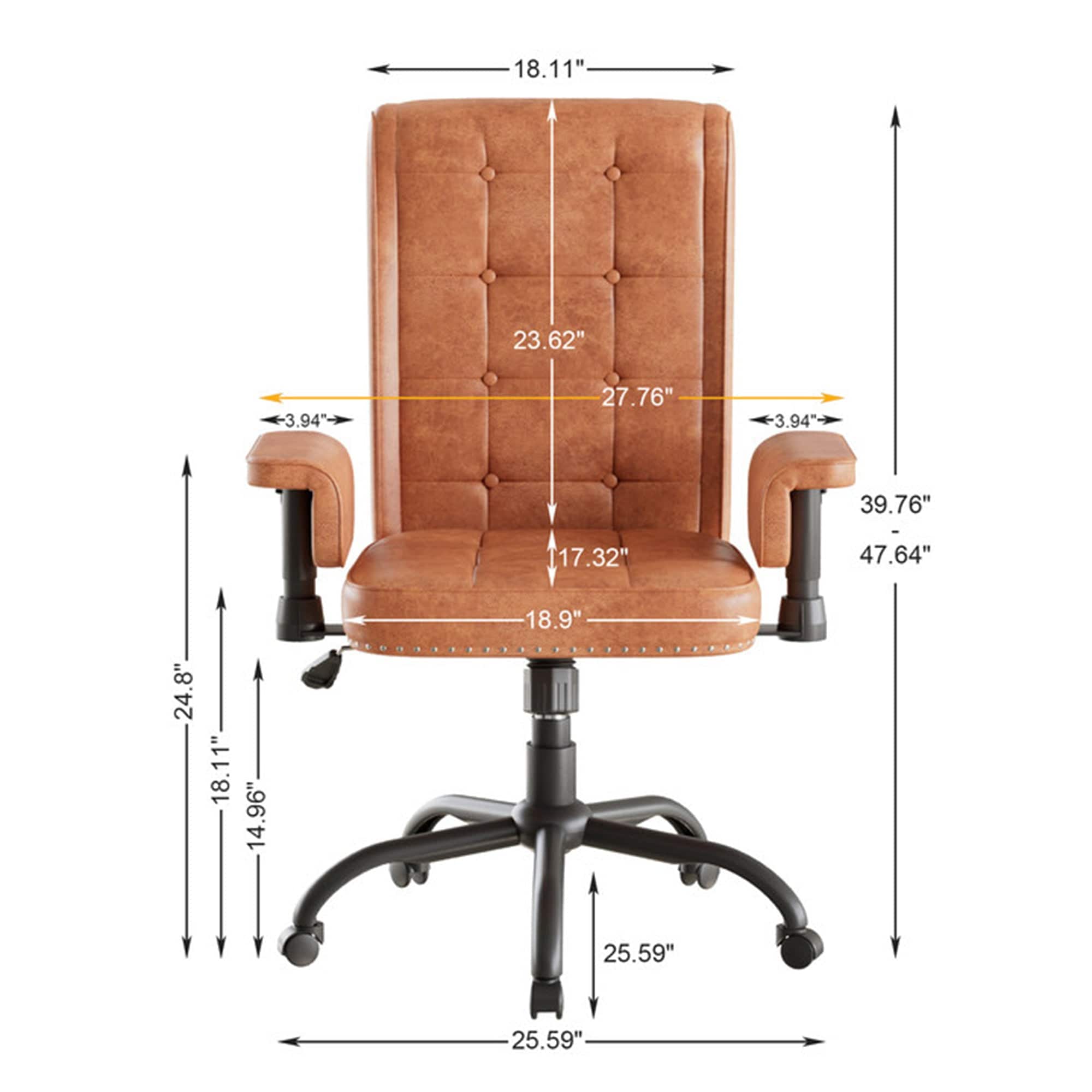 Vecelo LOE-CC06-DBN Office-Chairs - View #3
