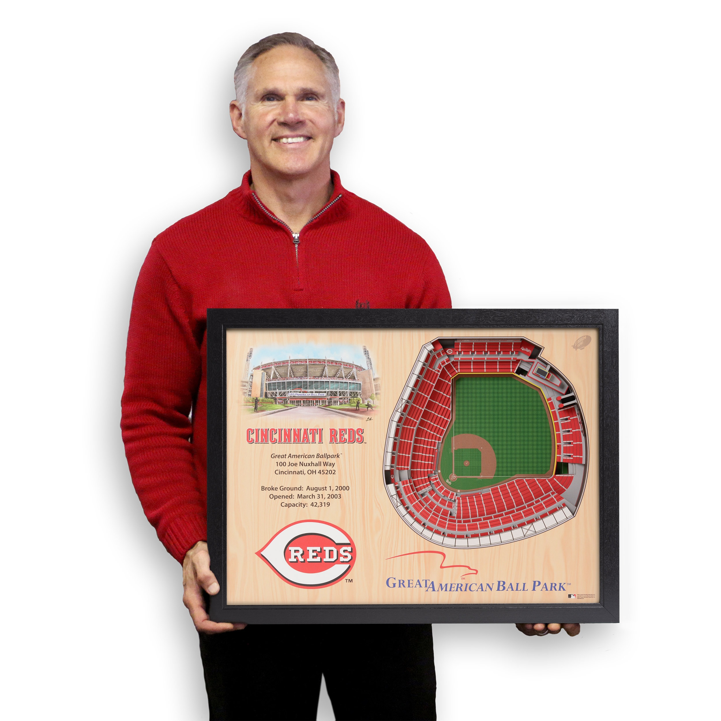 Cincinnati Reds Great American Ballpark Stadiumview 3D Wall Art – Sports  Fanz