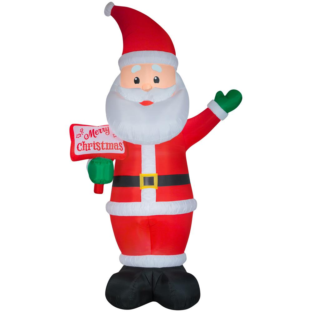 Gemmy 12-ft Lighted Santa Christmas Inflatable in the Christmas ...