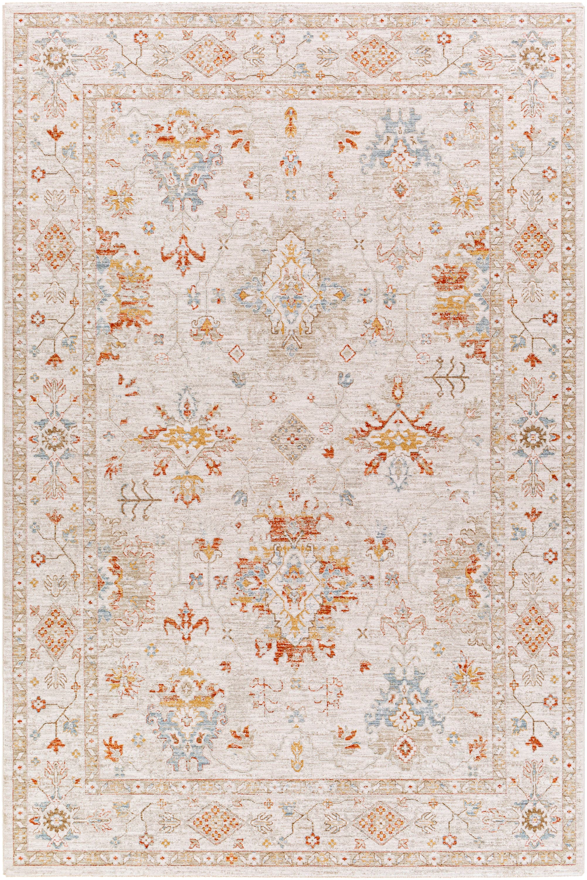 Livabliss AVT2311-2773 Avant Garde 3 x 8 (ft) Polyester Light Gray Rectangular Indoor Medallion Oriental Runner rug
