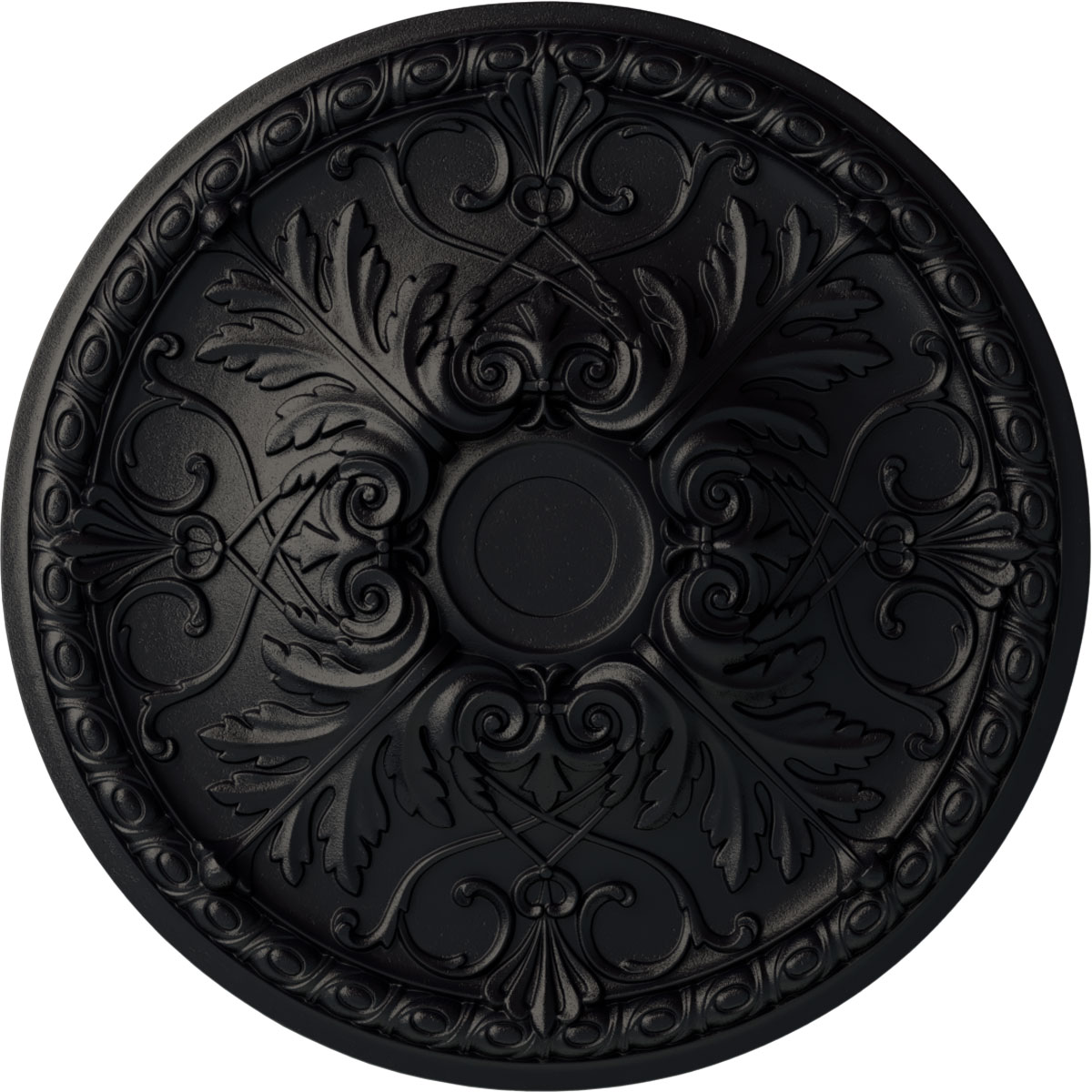 Ekena Millwork CM32TNSGS Tristan 32.375-in W x 32.375-in L Painted Steel Gray Polyurethane Whole Ceiling Medallion