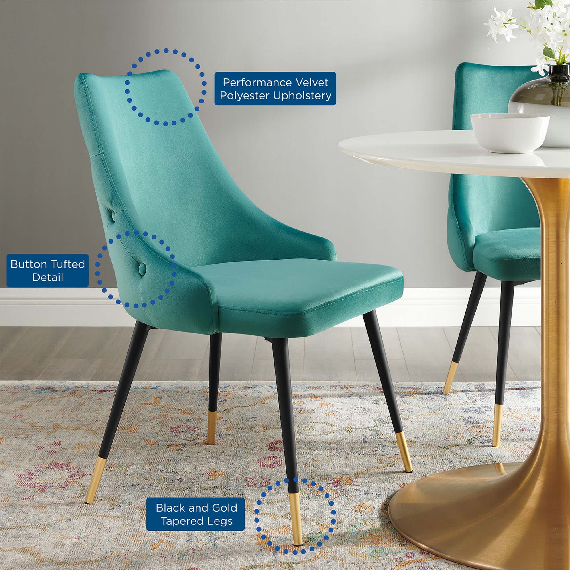 Modway EEI-3907-TEA Dining-Chairs - View #2