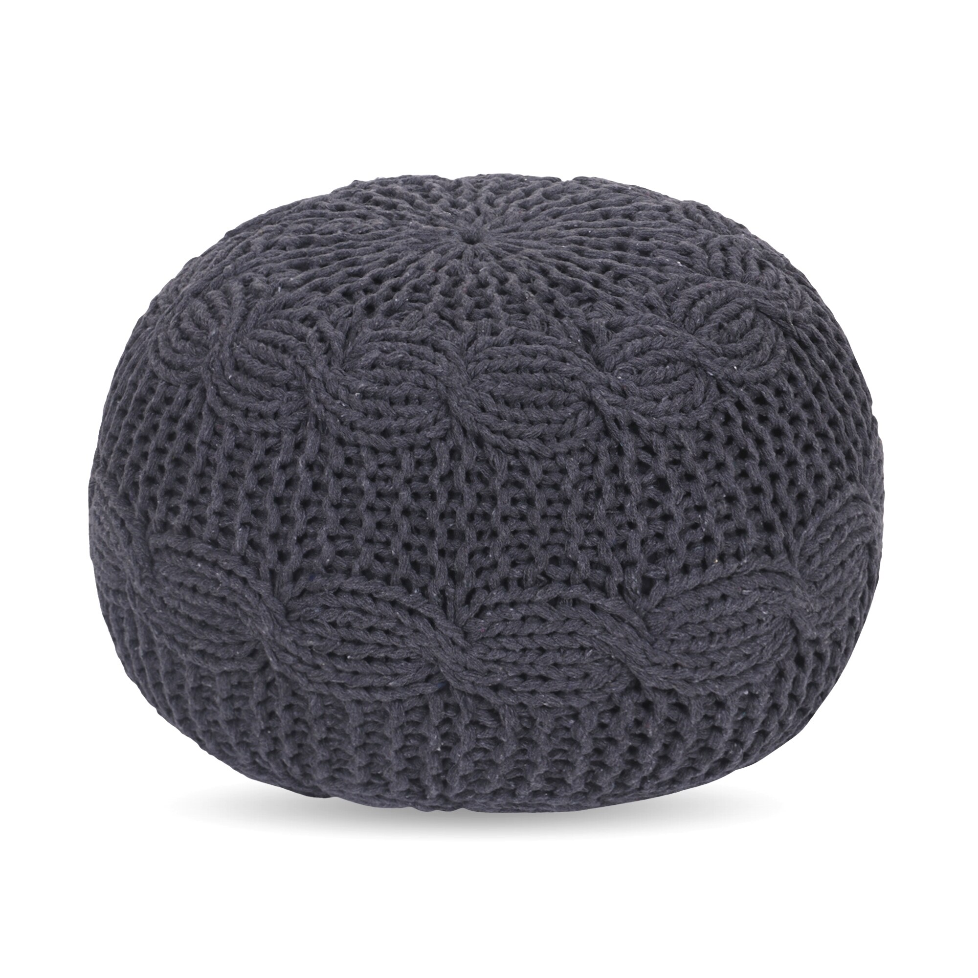 Loft Lyfe LPF408-21DG-LS Brystol Modern Dark Grey Pouf Ottoman