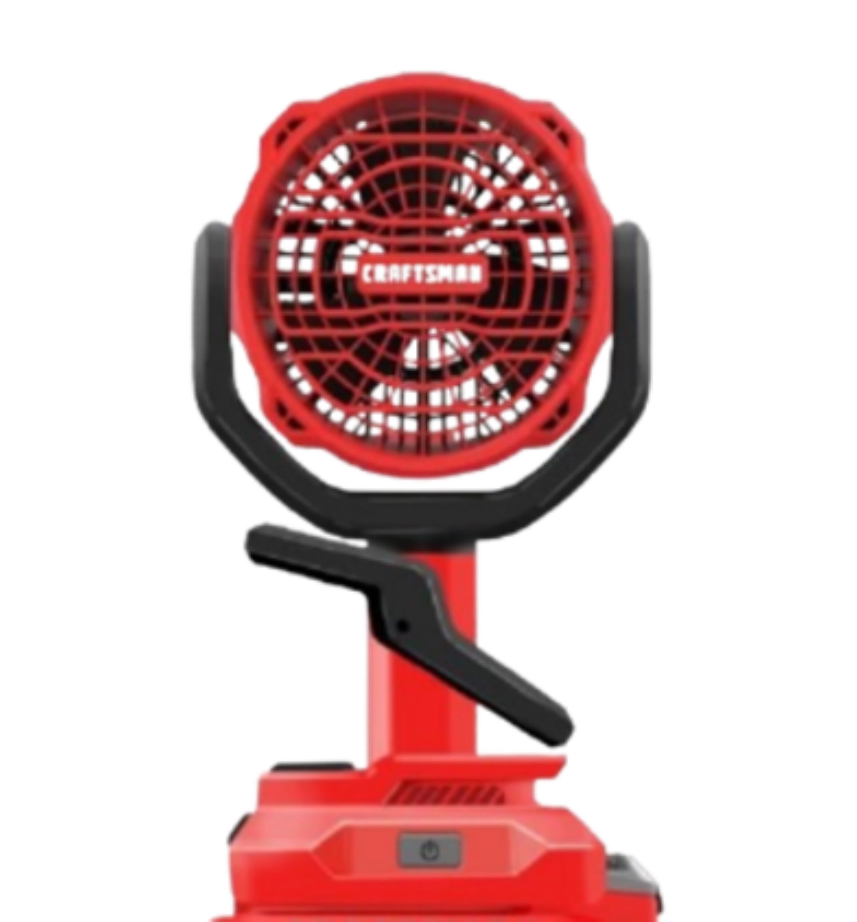 CRAFTSMAN CMXEFXA520402 4-in 20 -Volt 1 -Speed Indoor Red and black Oscillating Desk Fan Battery Not Included