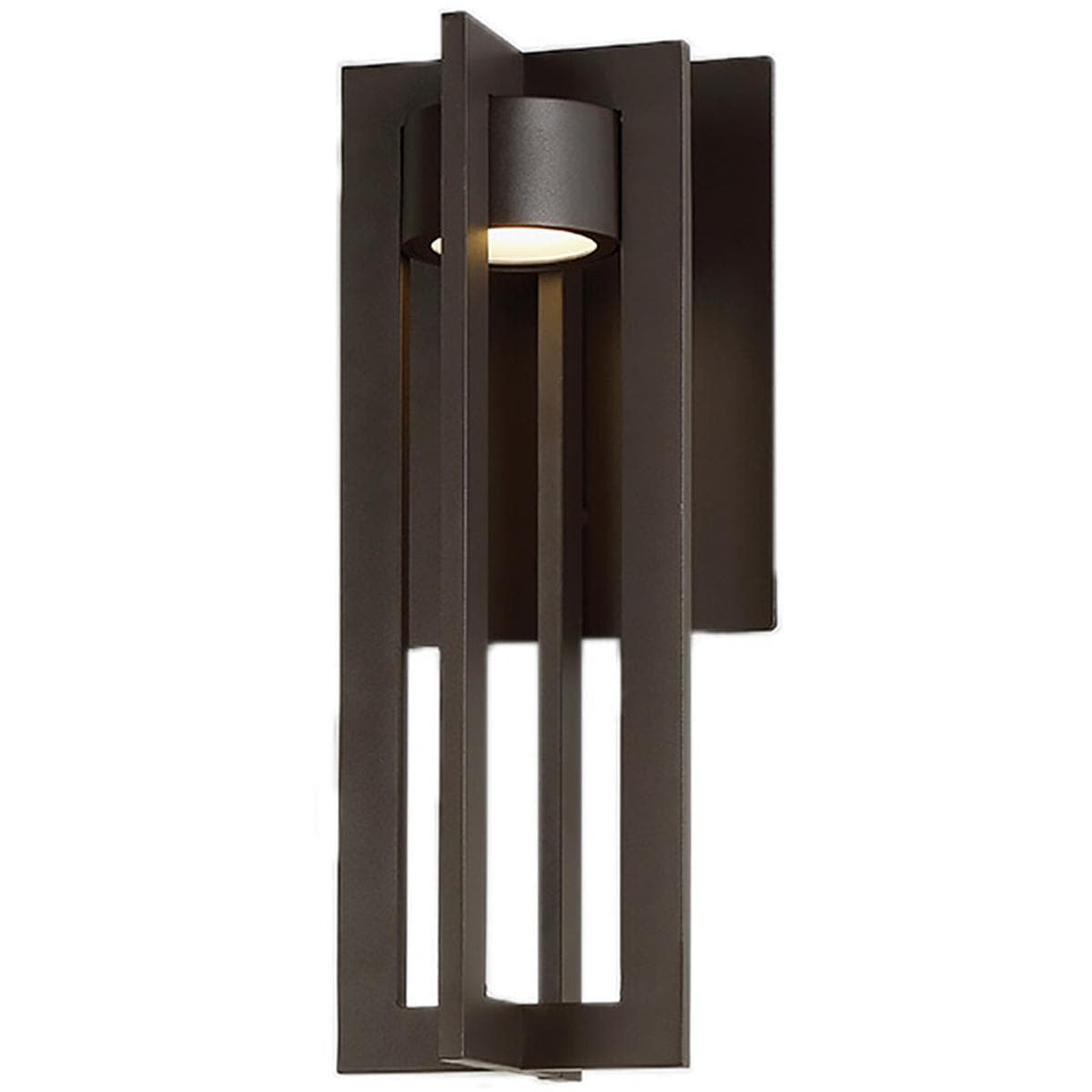 WAC Lighting -  WS-W48616-BZ Chamber LED 1575 inch Bronze Outdoor Wall Light dweLED