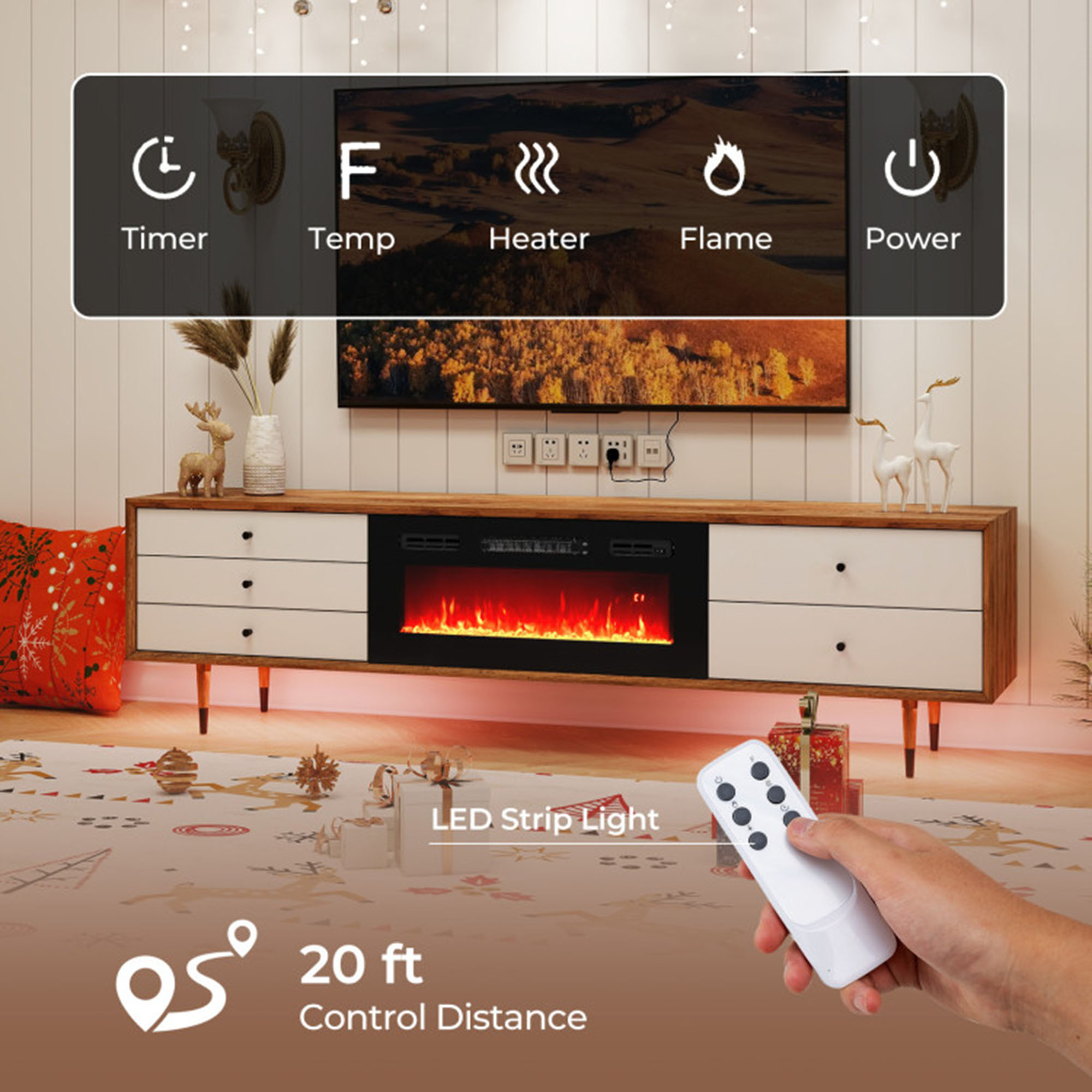 Clihome CL-FP10803US Electric-Fireplaces - View #5