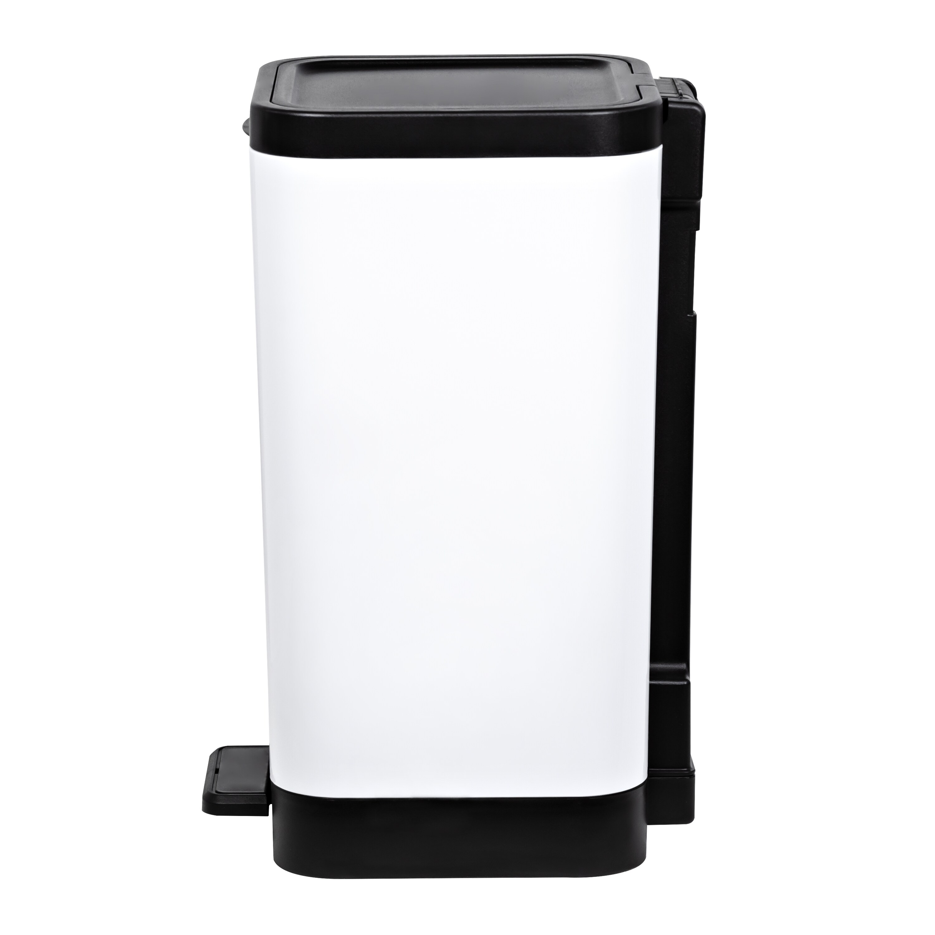 Hefty 2.65-Gallons White Plastic Kitchen Trash Can with Lid Indoor in the Trash  Cans department at