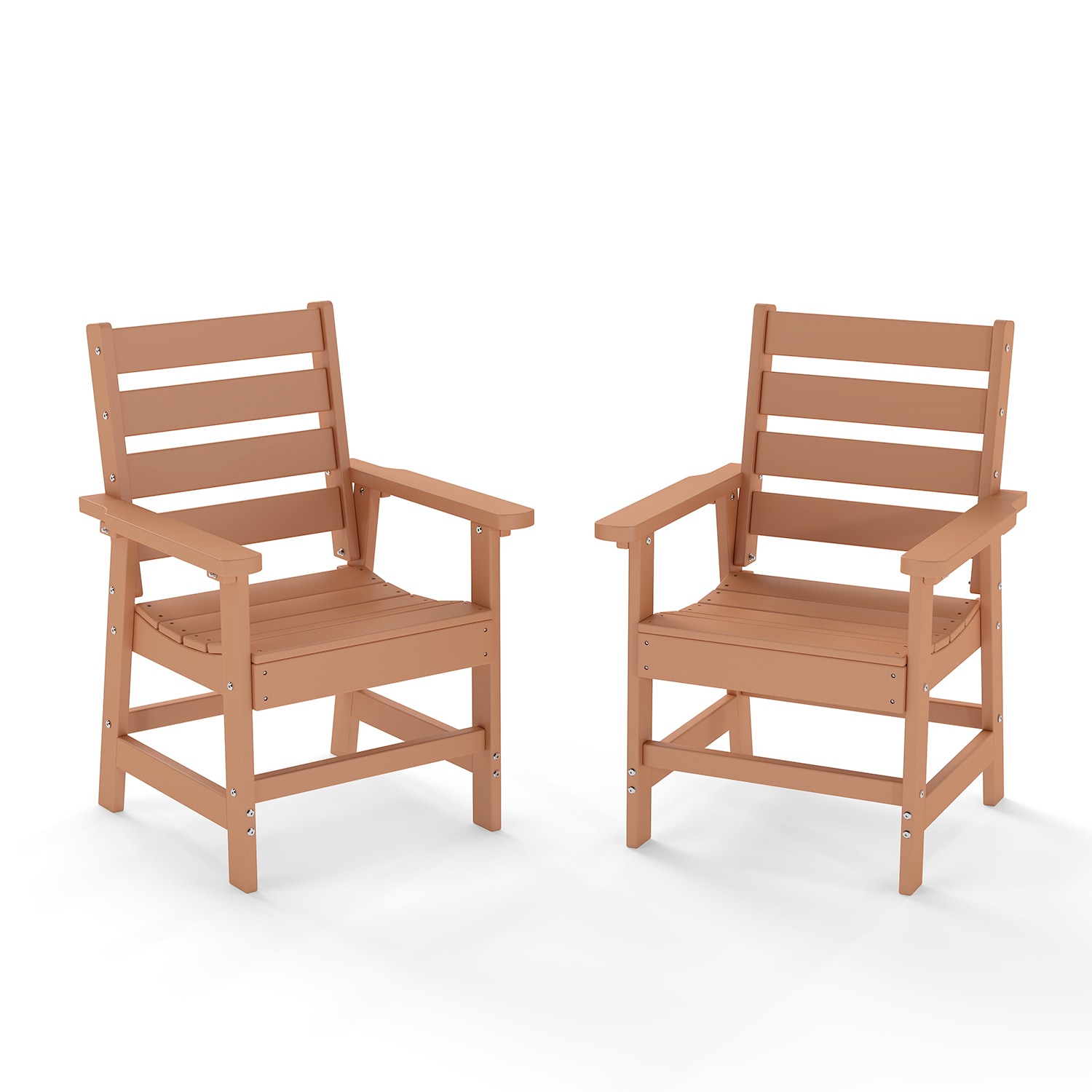 Litheli TEAK Patio Dining Set 2 C-spring Chairs