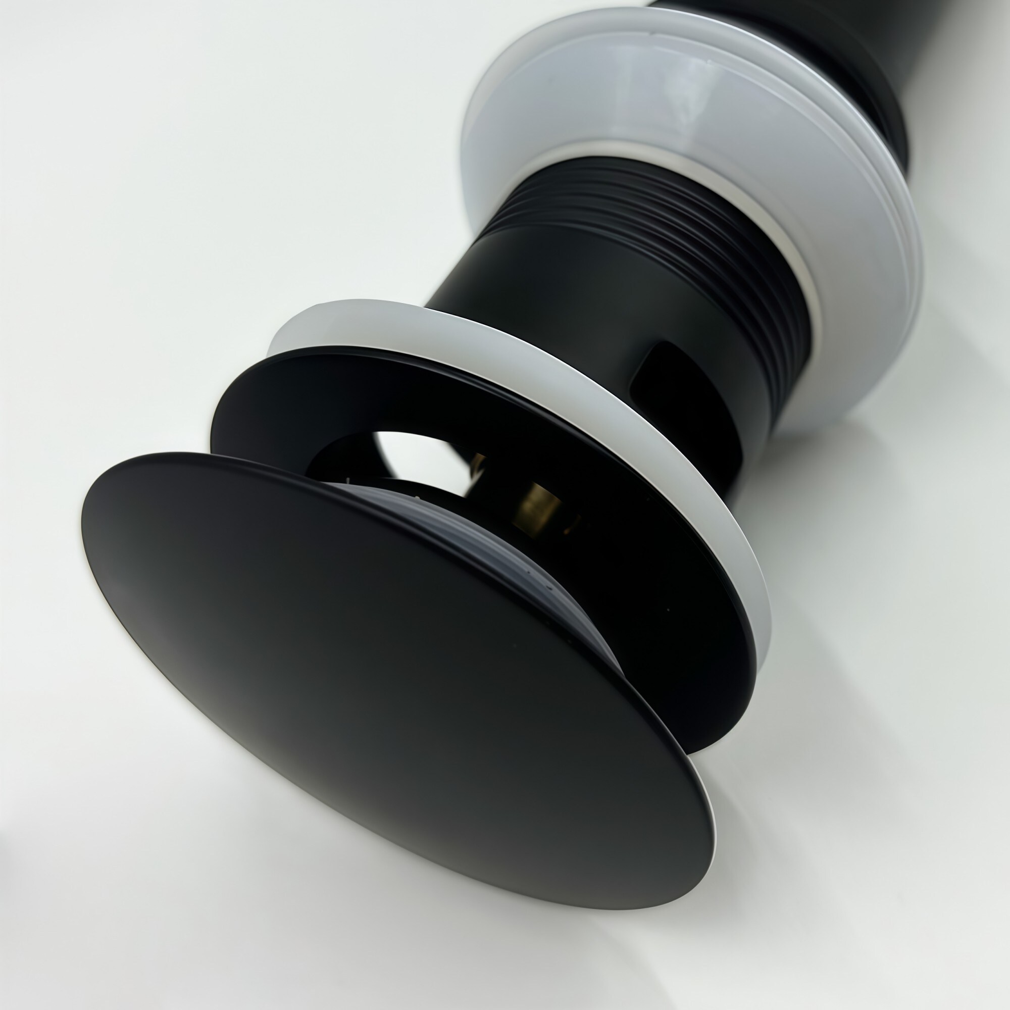 Numhew Bathroom Sink Pop-Up Drain Matte Black Stainless Steel with ...