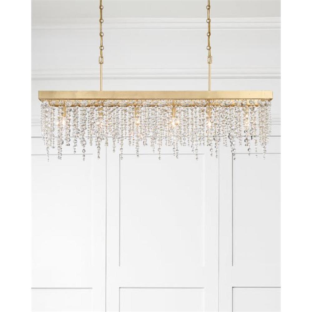 Antique Gold Elegance 6-Light Chandelier with Hand Cut Crystal