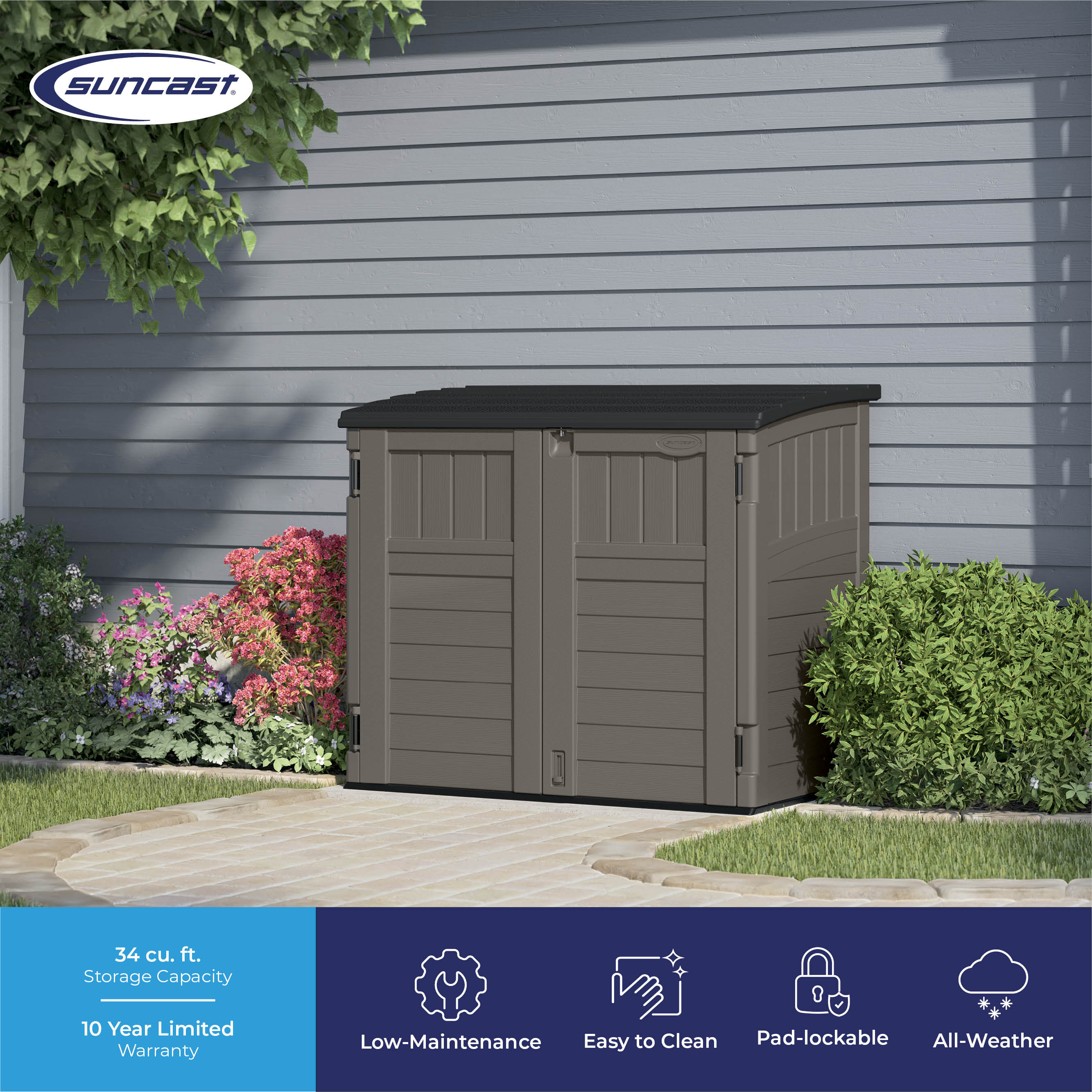 Suncast BMS2500SB Vinyl-Resin-Storage-Buildings - View #11