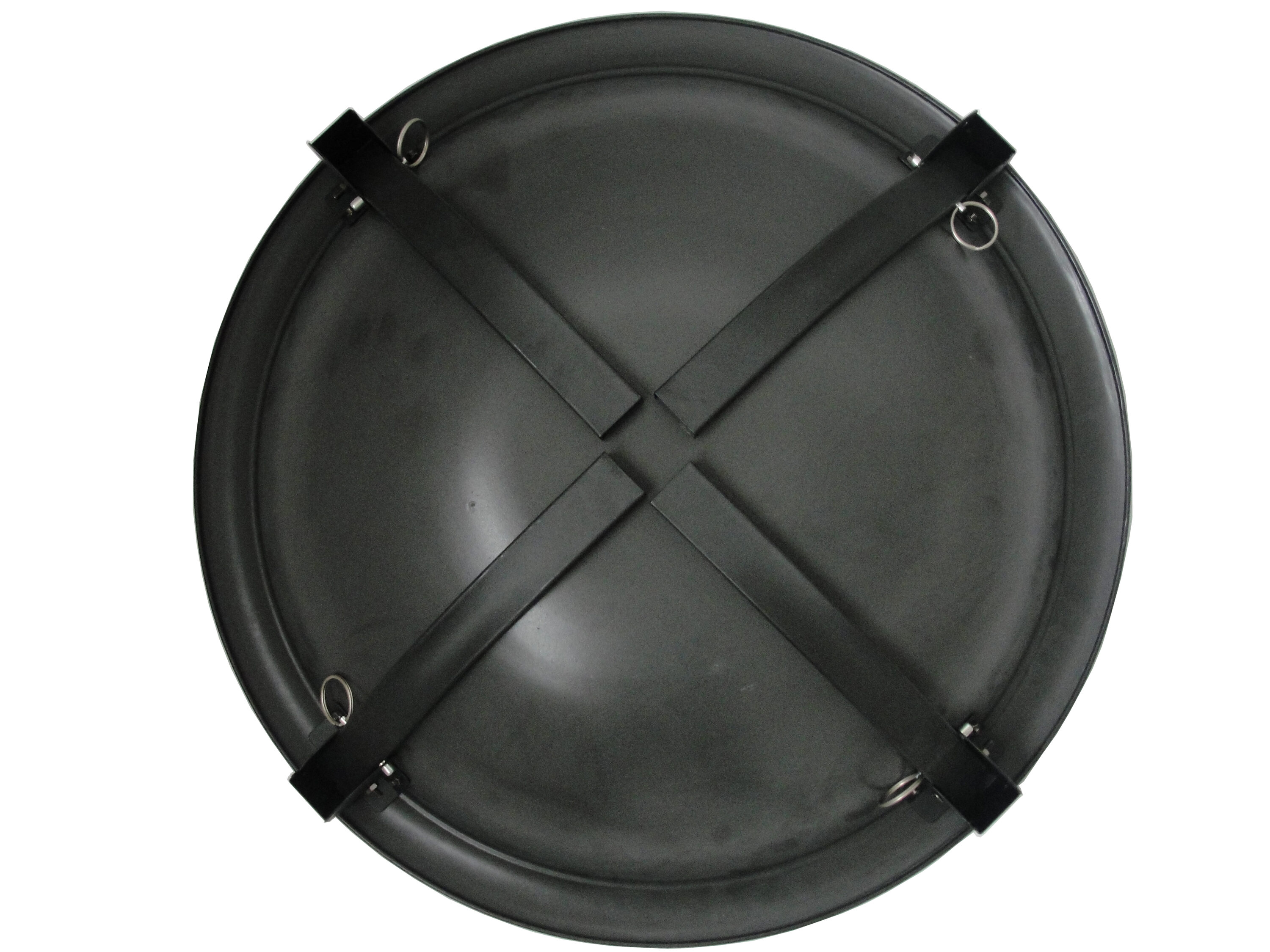 Portable Black Steel Folding Fire Pit with Mesh Screen