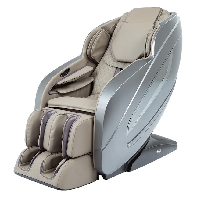Titan Grey Faux Leather Powered, Titan Faux Leather Reclining Massage Chair