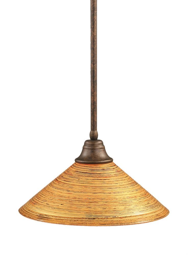  LWTK004925 Divina Bronze Transitional Bowl Hanging Pendant Light